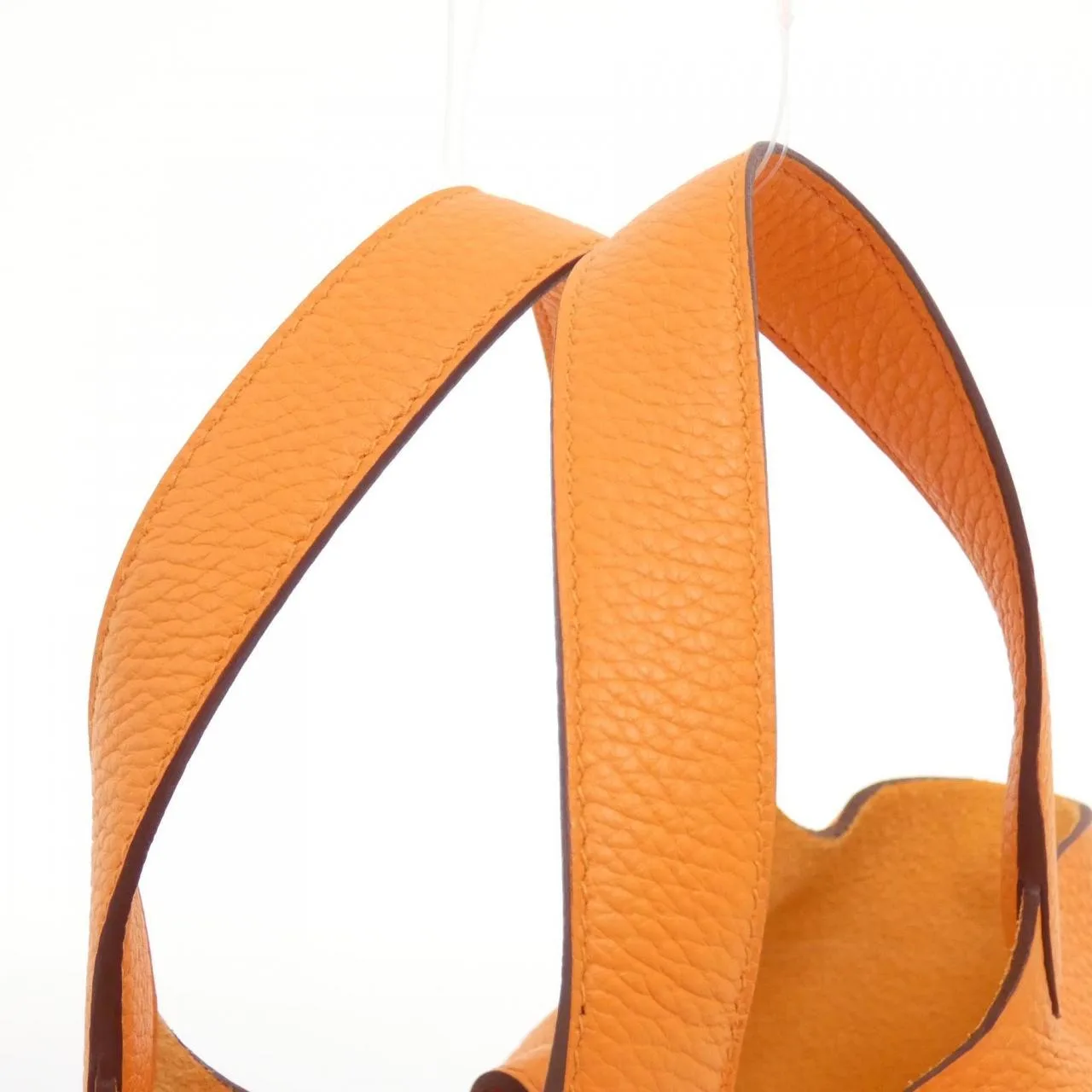 HERMES Picotin 056289CK Handbag Clemence 橙色 Clemence 皮 中古品A - 縮圖 5