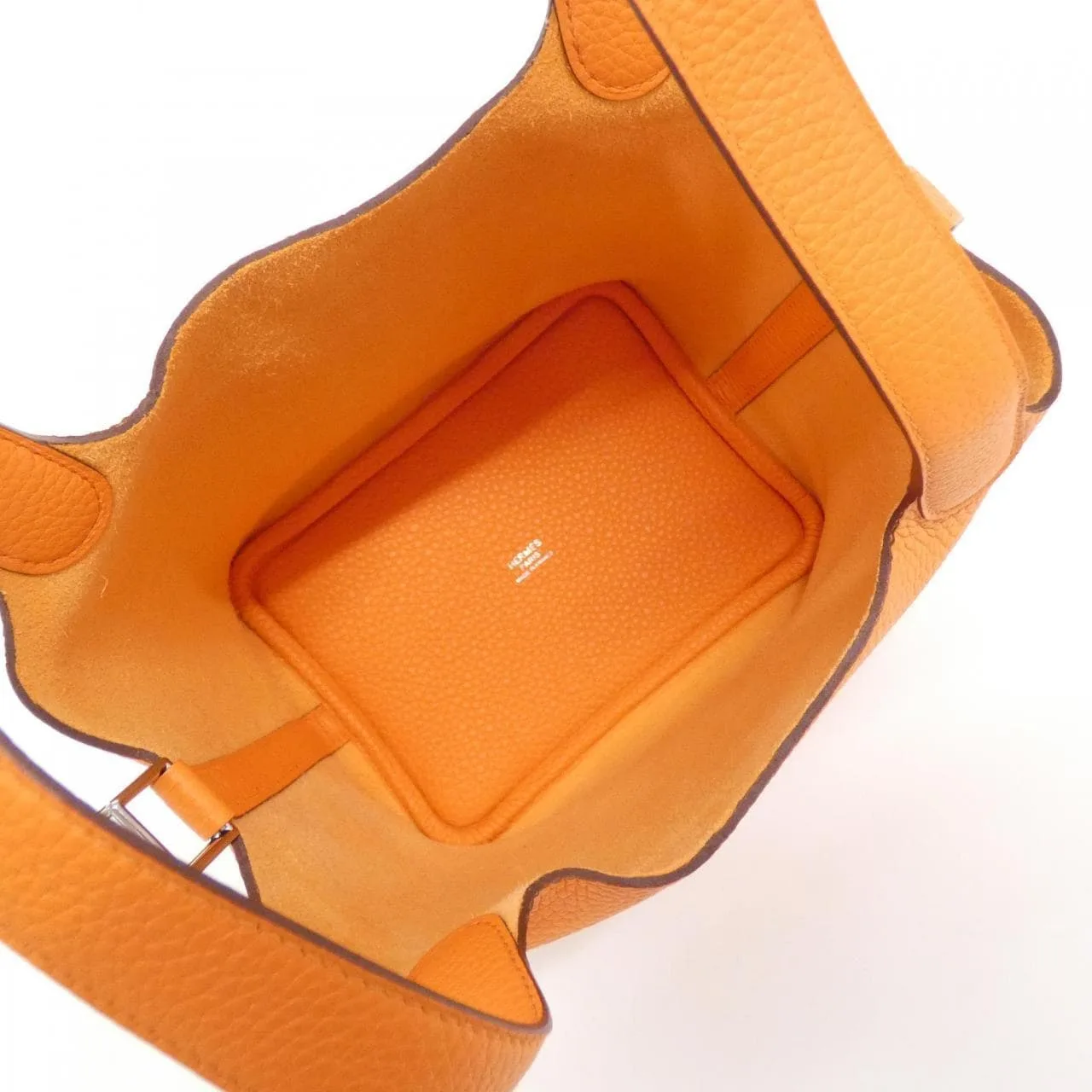 HERMES Picotin 056289CK Handbag Clemence 橙色 Clemence 皮 中古品A - 縮圖 6