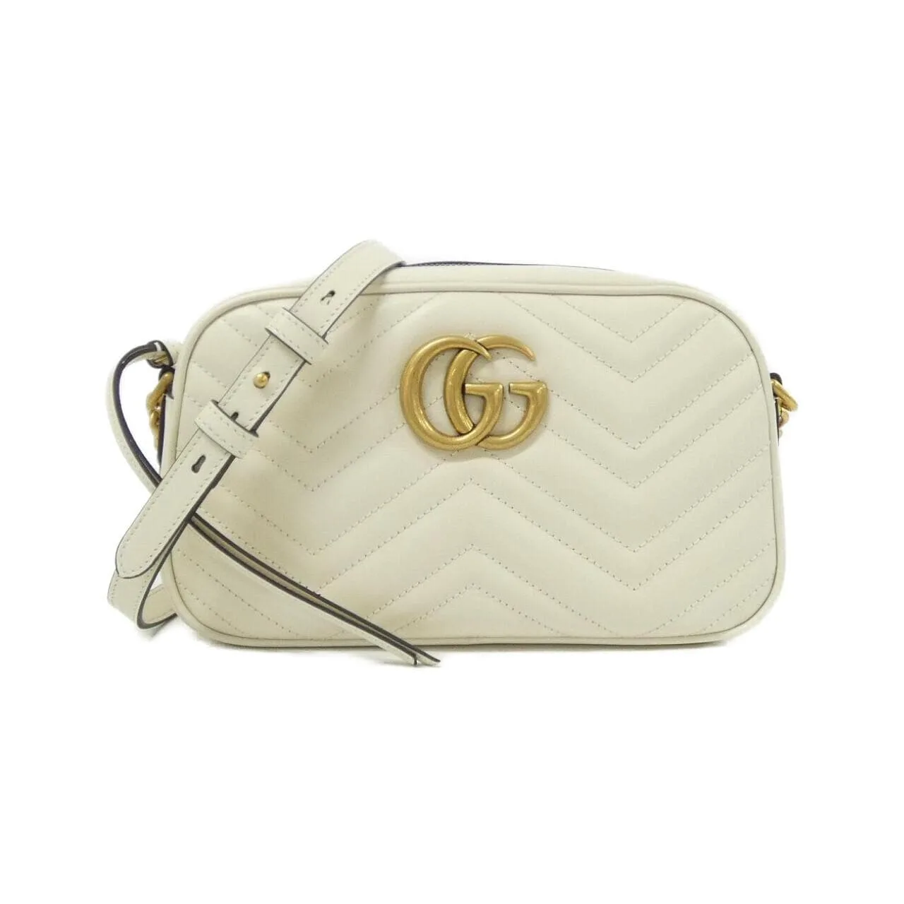 GUCCI Marmont 447632 DTD1T Shoulder Leather Black