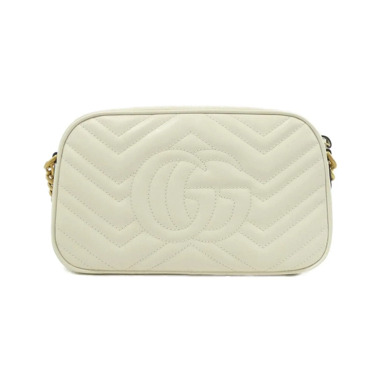 GUCCI Marmont 447632 DTD1T Shoulder Leather 黑色 皮革 中古品A - 縮圖 2