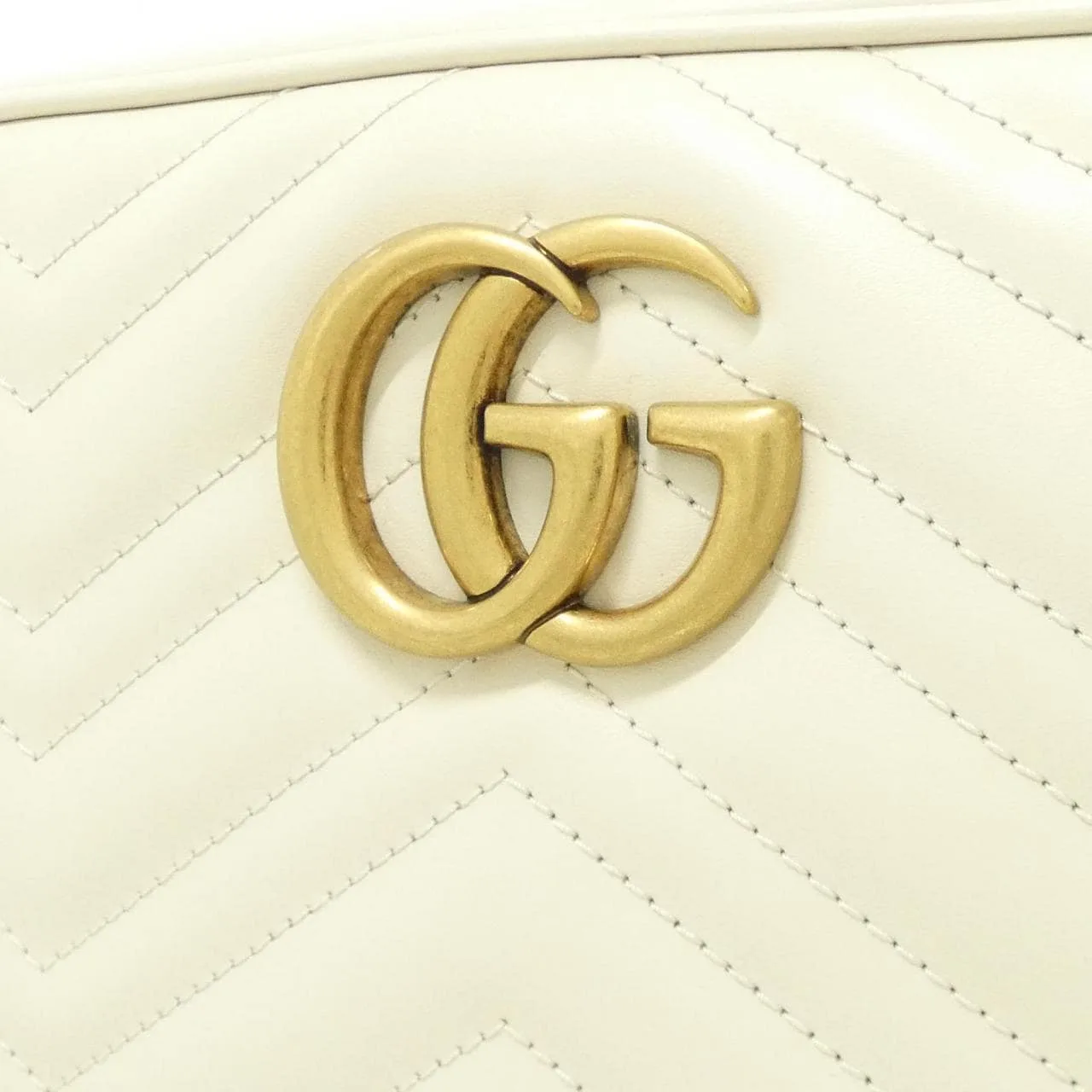 GUCCI Marmont 447632 DTD1T Shoulder Leather 黑色 皮革 中古品A - 縮圖 4