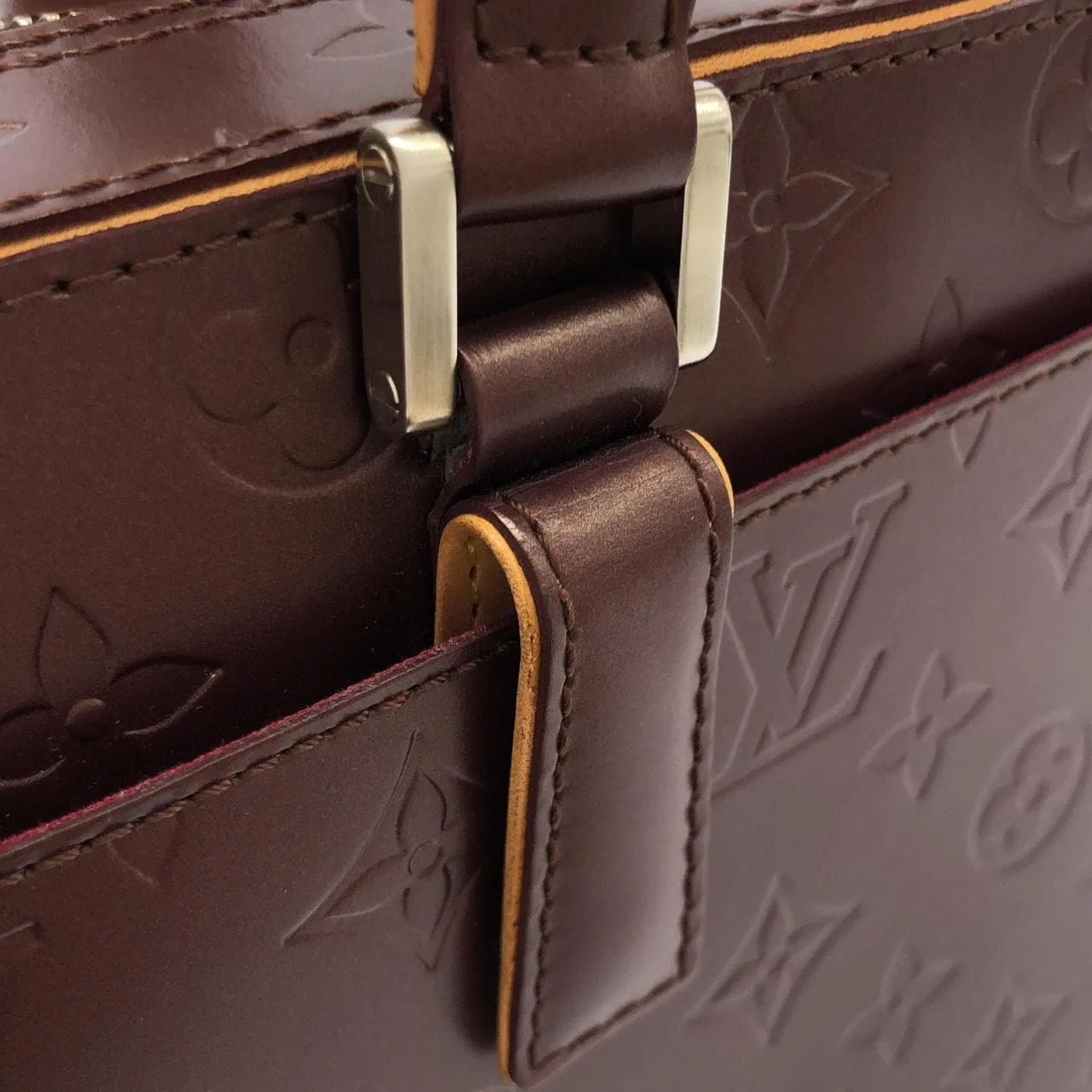 LOUIS VUITTON M55176 手提包 Monogram 黑色 Monogram 中古品A - 縮圖 7