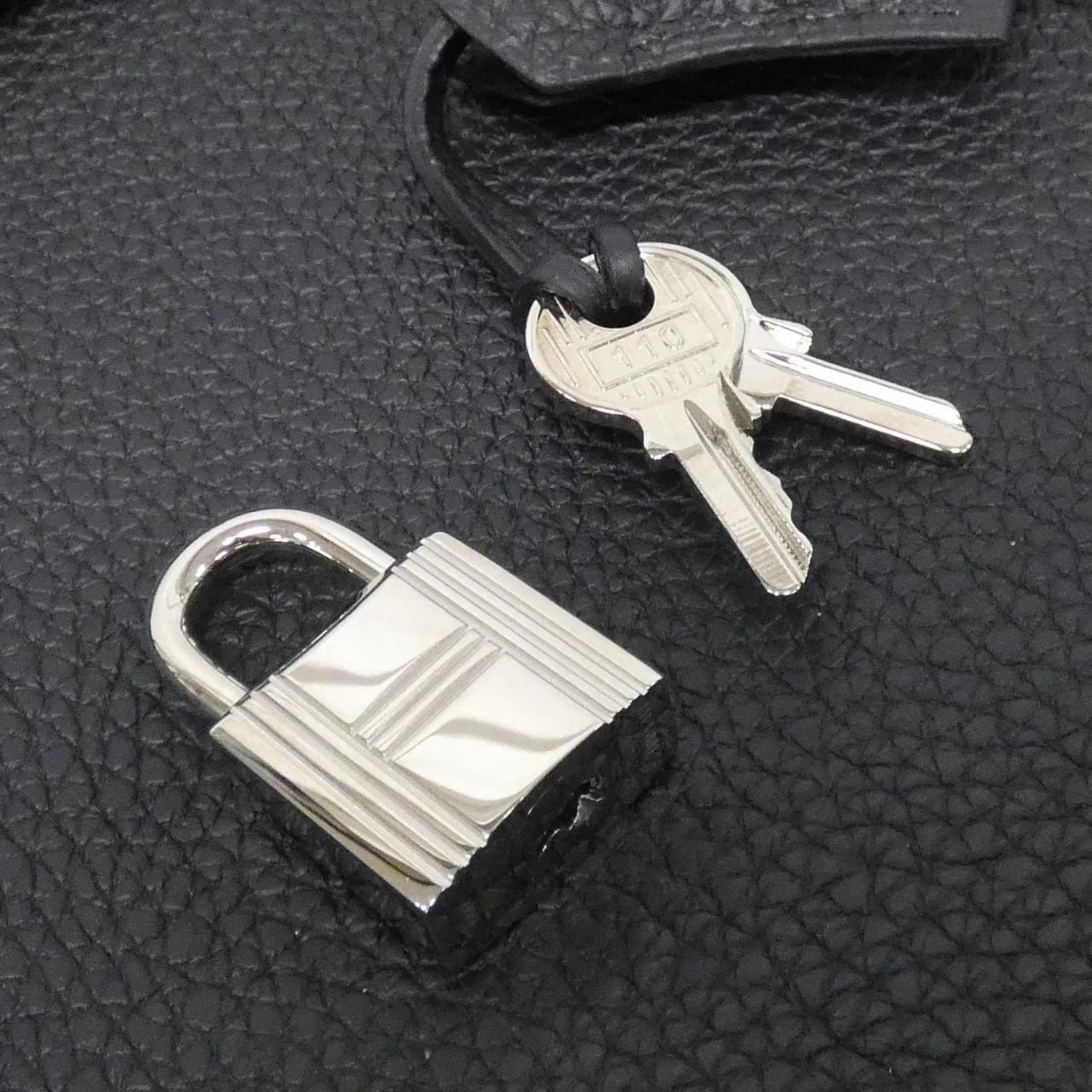 HERMES Birkin 030520CK Handbag Togo Black Togo Leather Rank A - Thumbnail 4