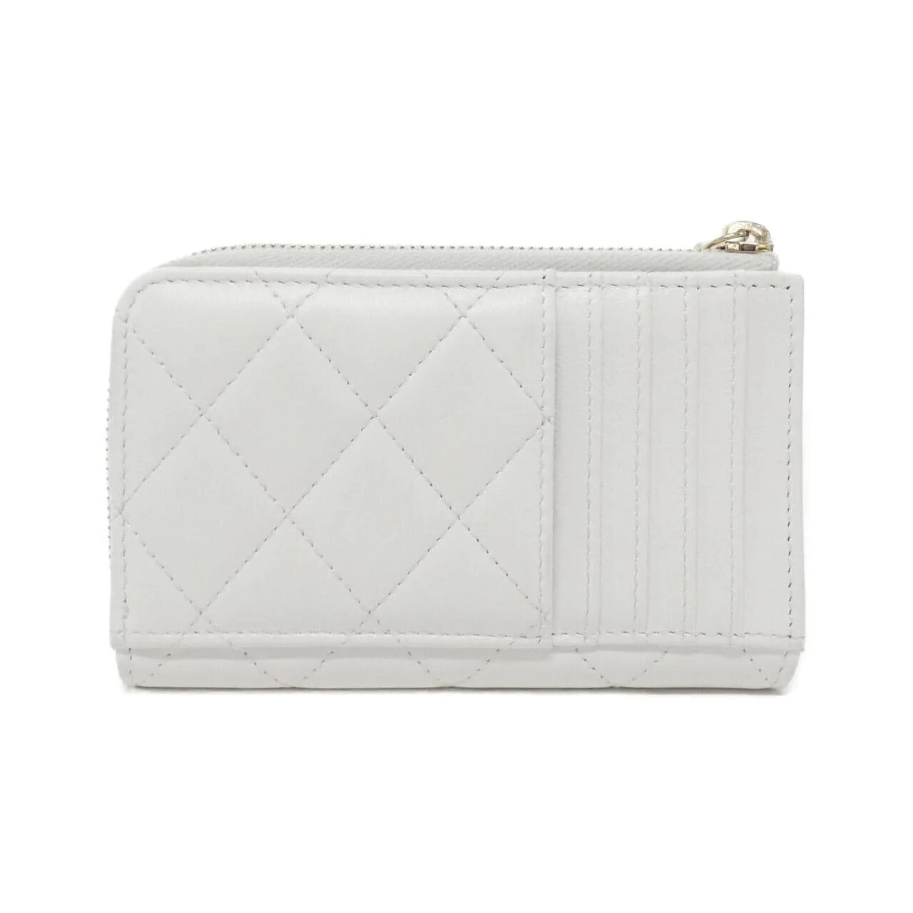 CHANEL AP4490 Card Case Lambskin White Lambskin Rank A - Thumbnail 2