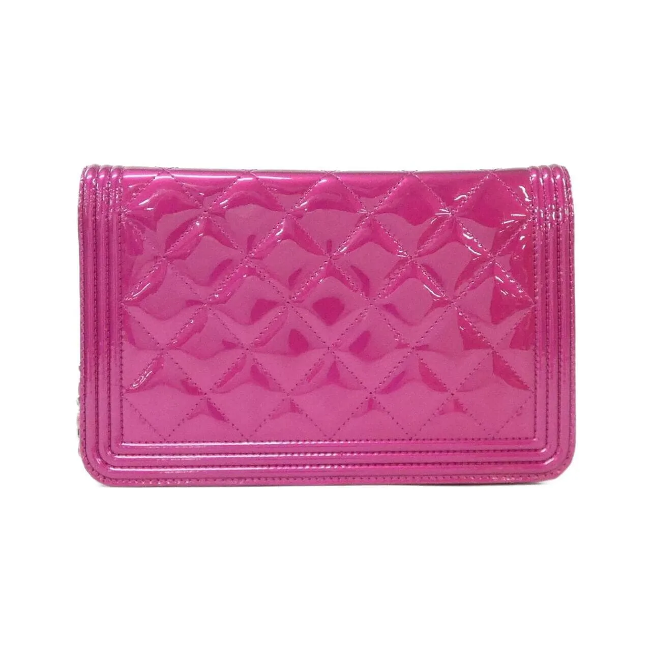 CHANEL Boy Chanel 68911 Wallet Patent Leather Pink Patent Leather Rank A - Thumbnail 2