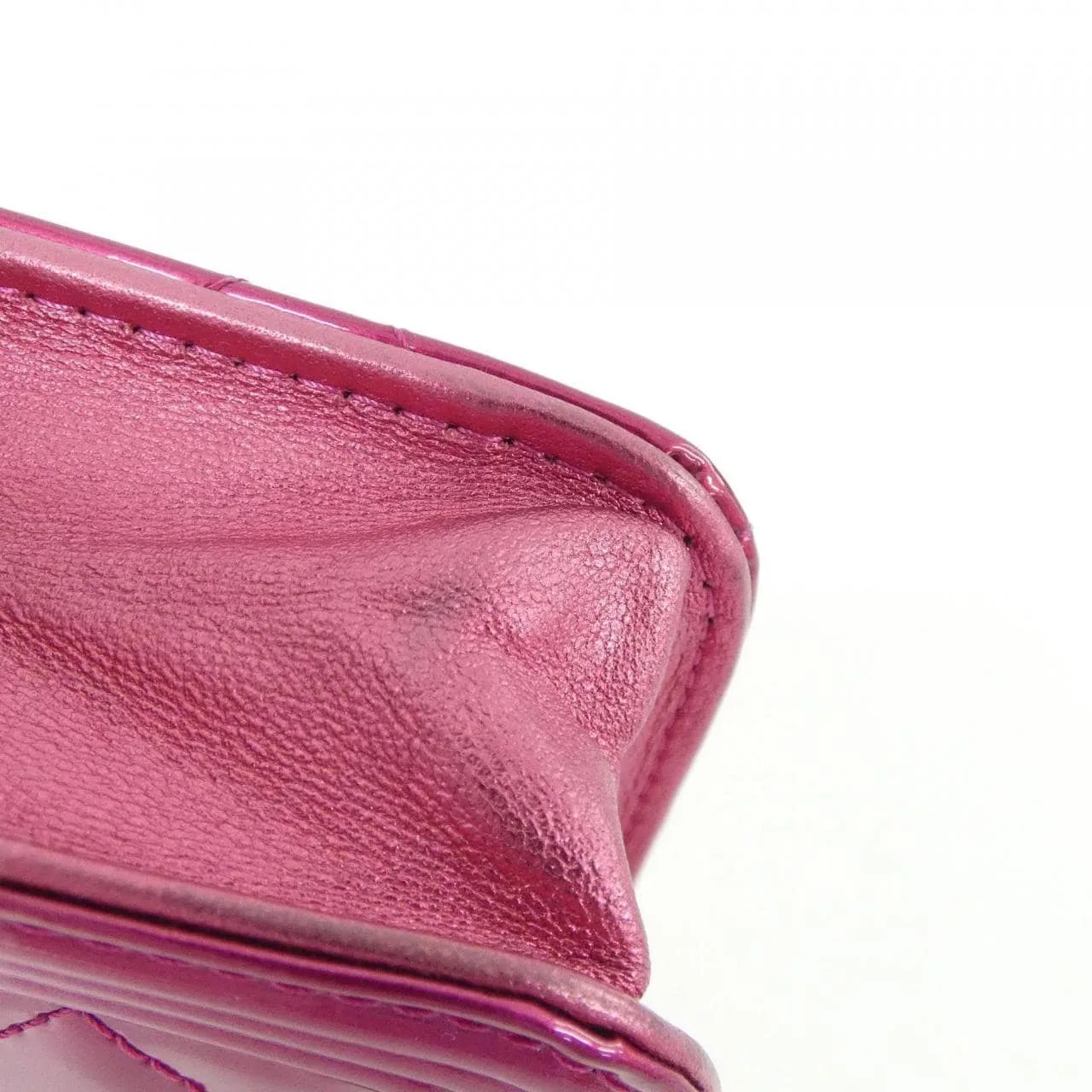 CHANEL Boy Chanel 68911 Wallet Patent Leather Pink Patent Leather Rank A - Thumbnail 3