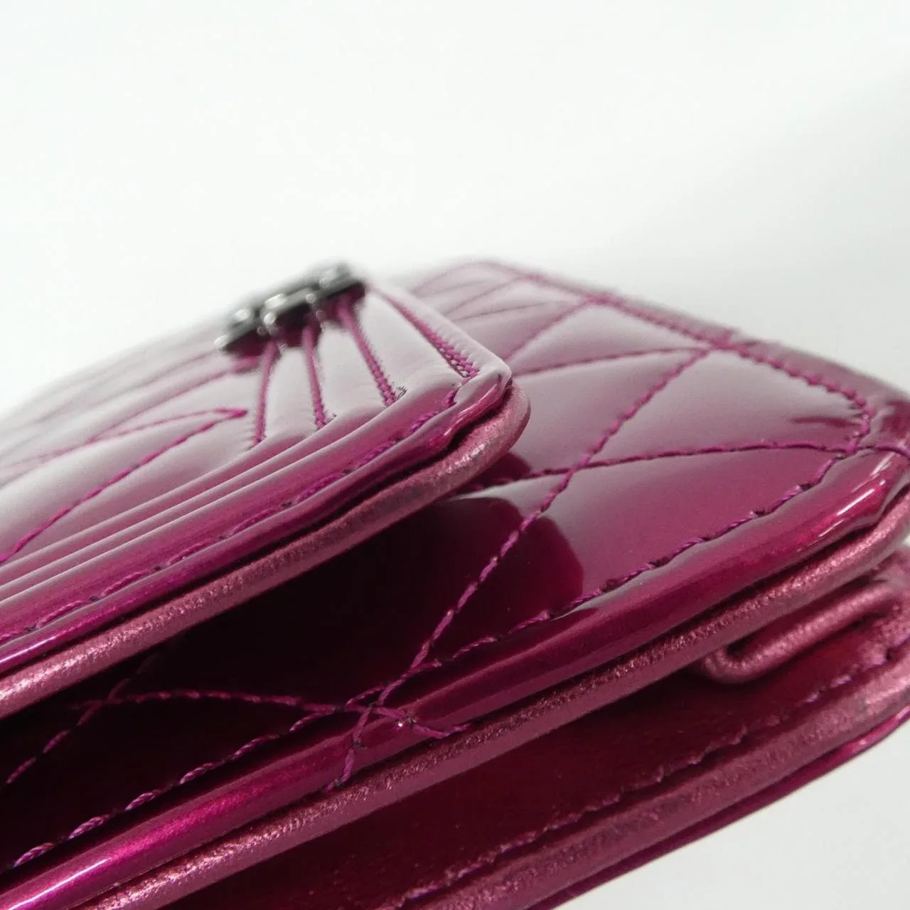 CHANEL Boy Chanel 68911 Wallet Patent Leather Pink Patent Leather Rank A - Thumbnail 5