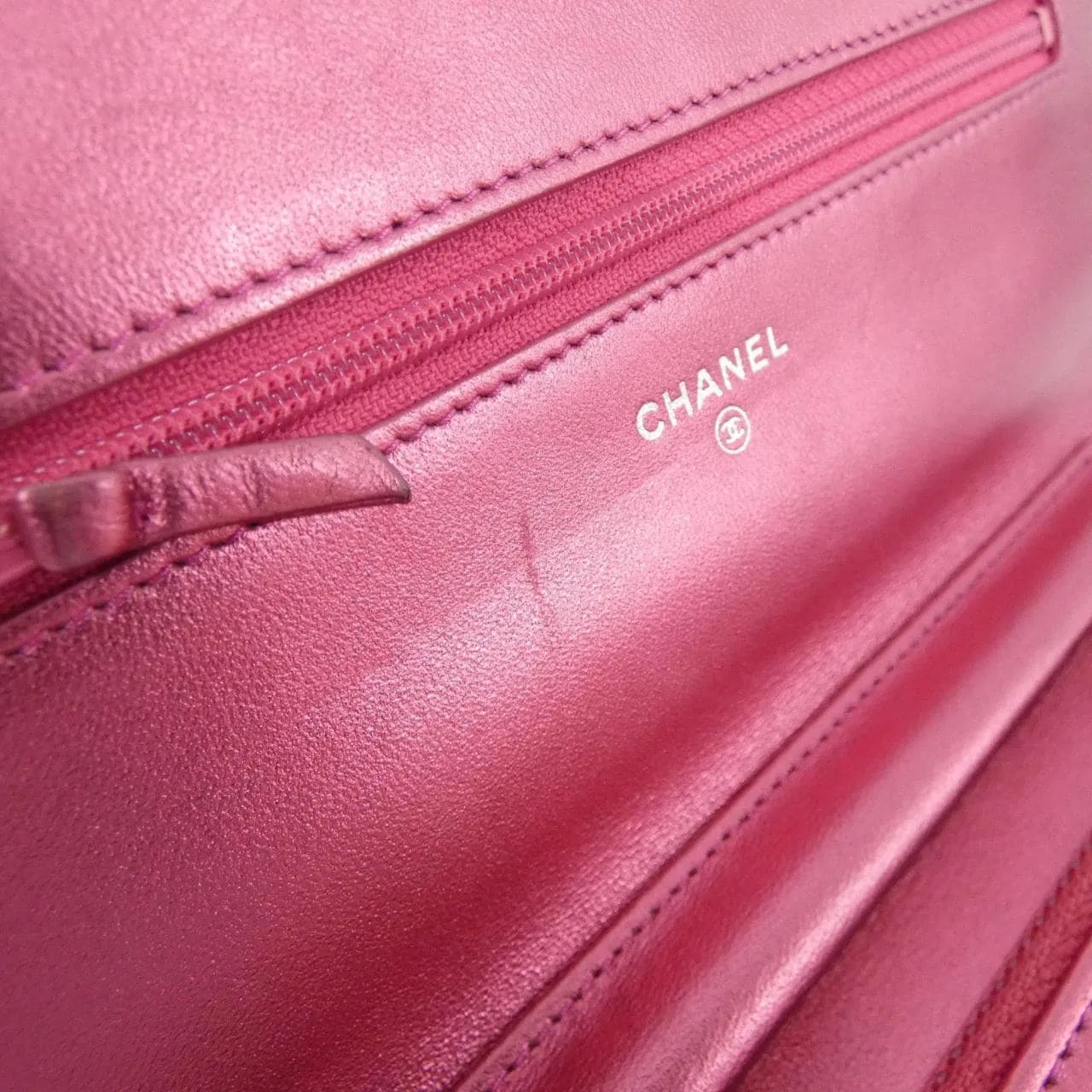 CHANEL Boy Chanel 68911 Wallet Patent Leather Pink Patent Leather Rank A - Thumbnail 8
