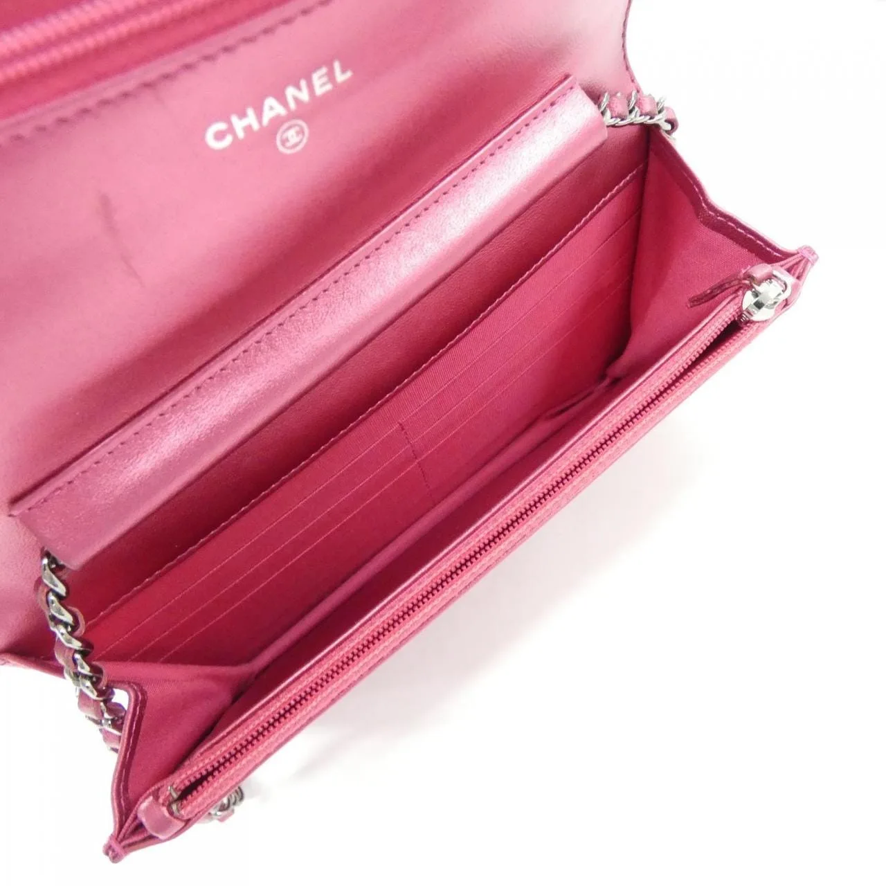CHANEL Boy Chanel 68911 Wallet Patent Leather Pink Patent Leather Rank A - Thumbnail 9
