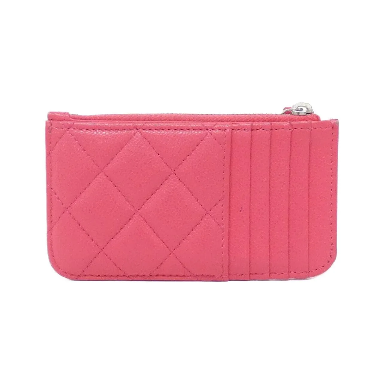 CHANEL Timeless Classic AP2570 Card Case Grained Calfskin Pink Grained Calfskin Rank A - Thumbnail 2