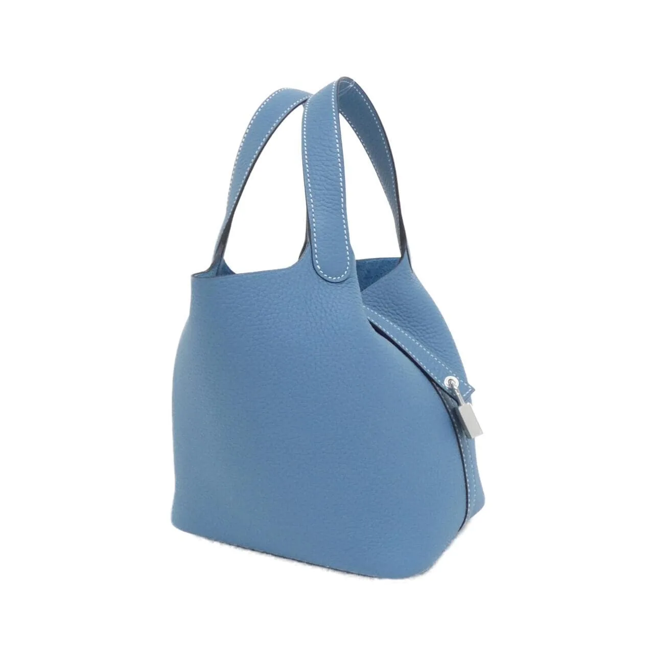 HERMES Picotin 056289CK Handbag Clemence Blue