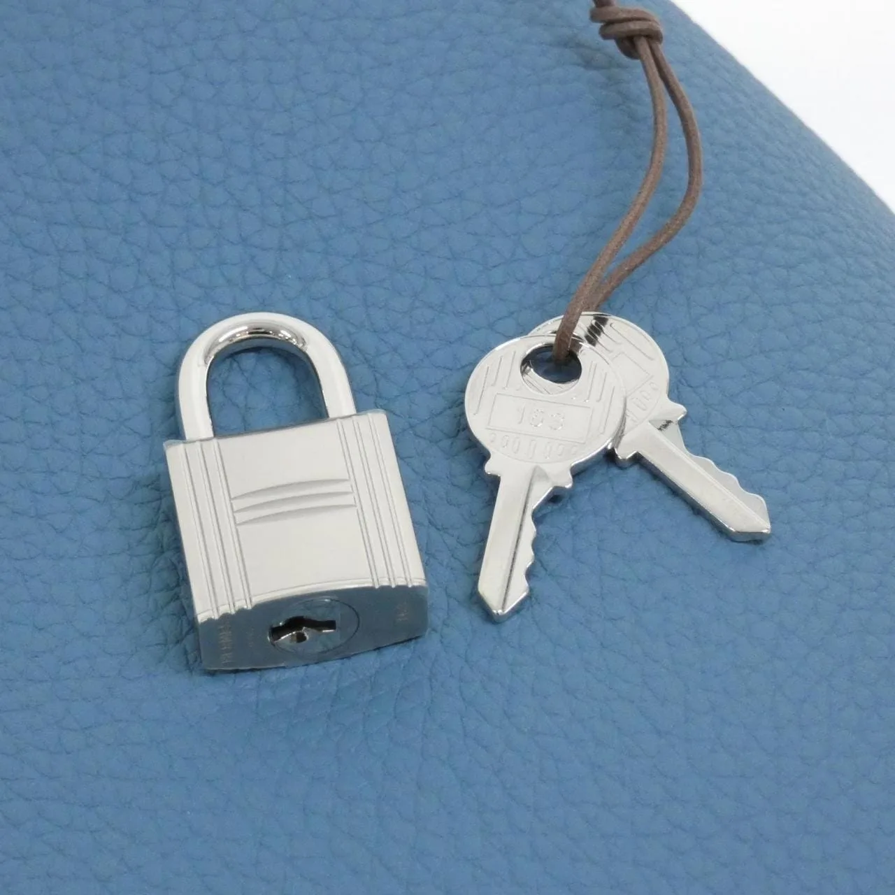 HERMES Picotin 056289CK Handbag Clemence Blue Clemence Leather Unused - Thumbnail 3