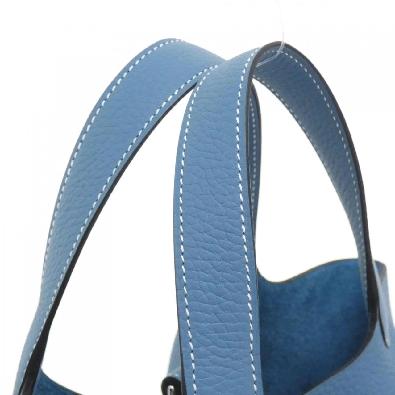 HERMES Picotin 056289CK Handbag Clemence Blue Clemence Leather Unused - Thumbnail 4