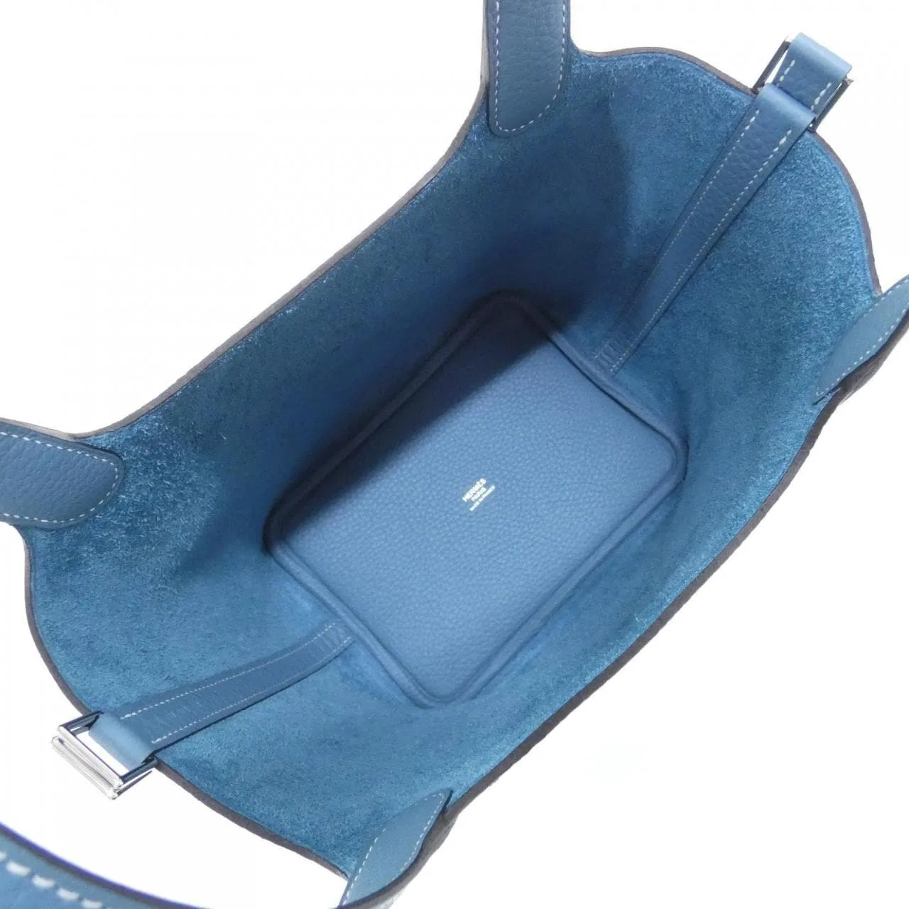 HERMES Picotin 056289CK Handbag Clemence Blue Clemence Leather Unused - Thumbnail 5