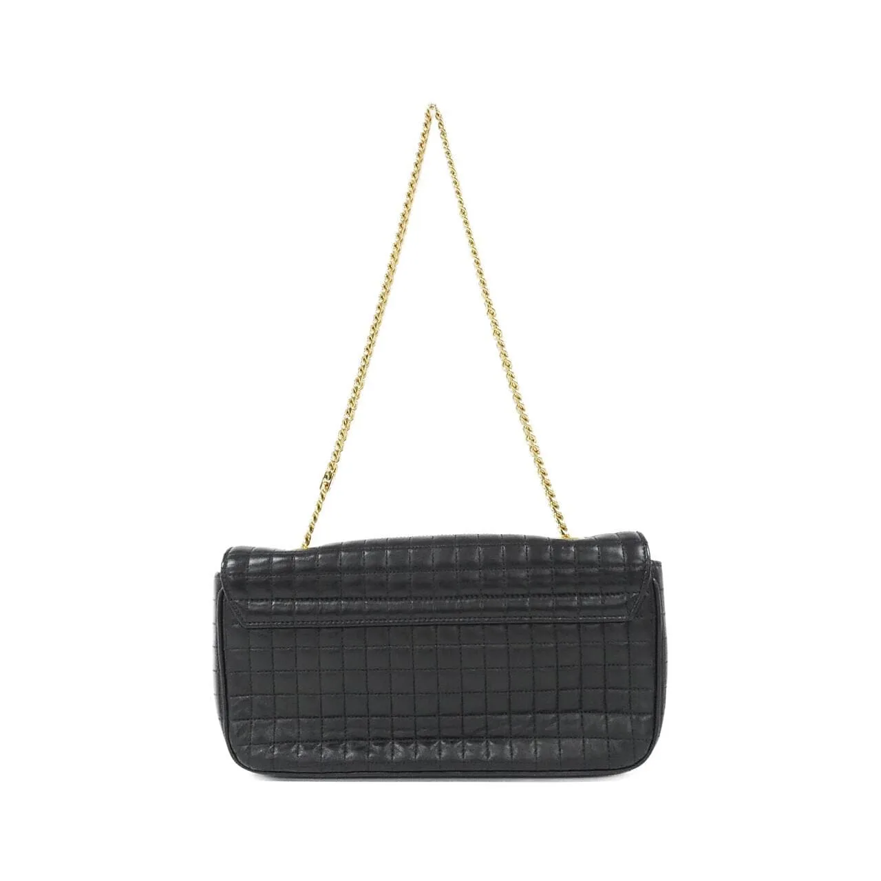 CELINE 196383DHG Shoulder Lambskin Black Lambskin Rank A - Thumbnail 2