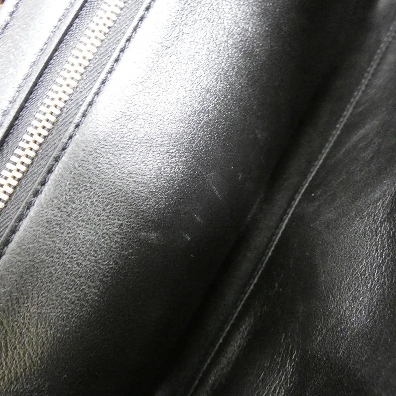 CELINE 196383DHG Shoulder Lambskin Black Lambskin Rank A - Thumbnail 9
