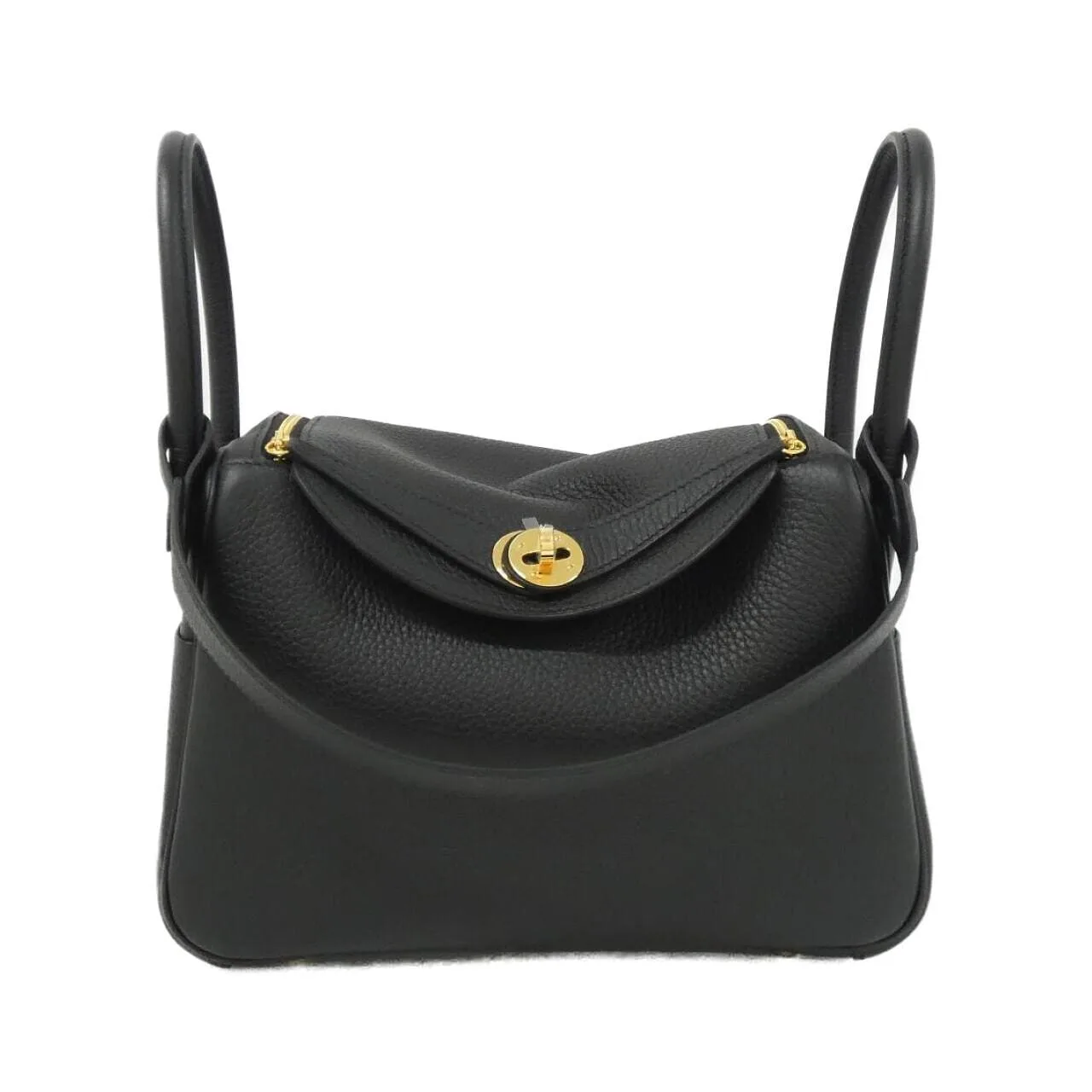 HERMES Lindy 073428CC Shoulder Clemence Black