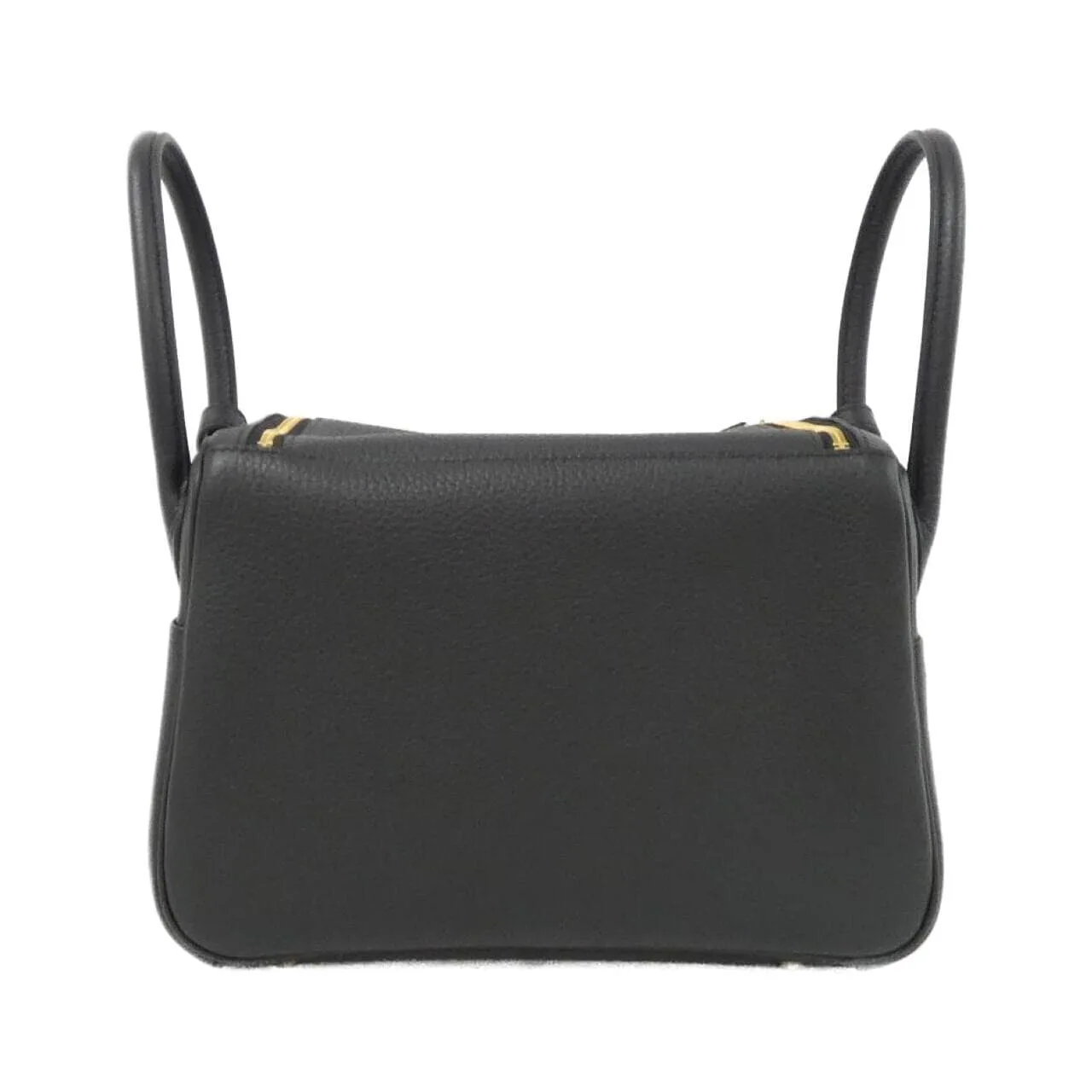 HERMES Lindy 073428CC Shoulder Clemence Black Clemence Leather Rank A - Thumbnail 2