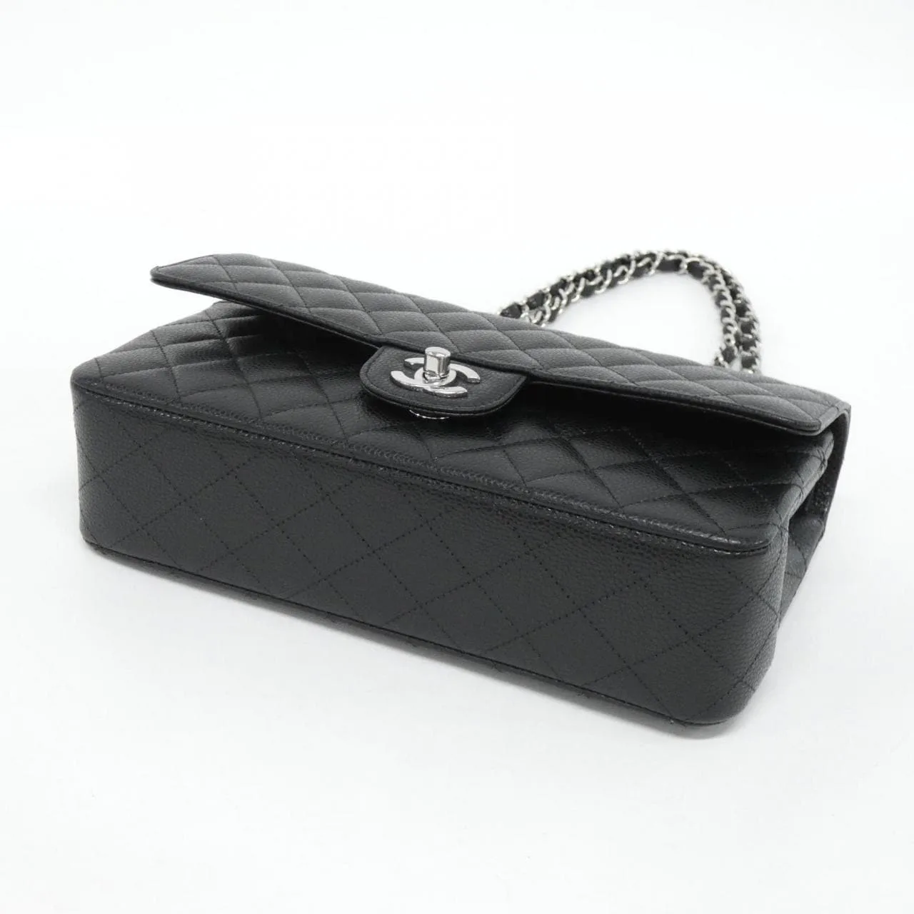 CHANEL Matelasse 1112 Shoulder Grained Calfskin 黑色 荔枝紋牛皮 未使用品 - 縮圖 3