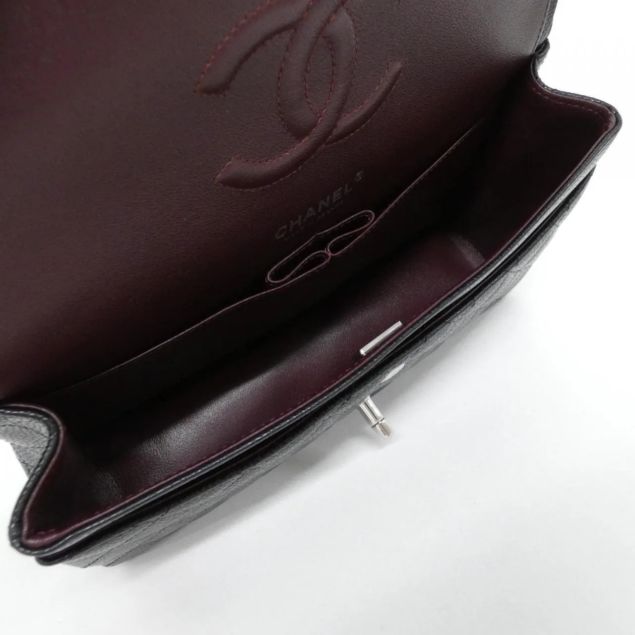 CHANEL Matelasse 1112 Shoulder Grained Calfskin 黑色 荔枝紋牛皮 未使用品 - 縮圖 6