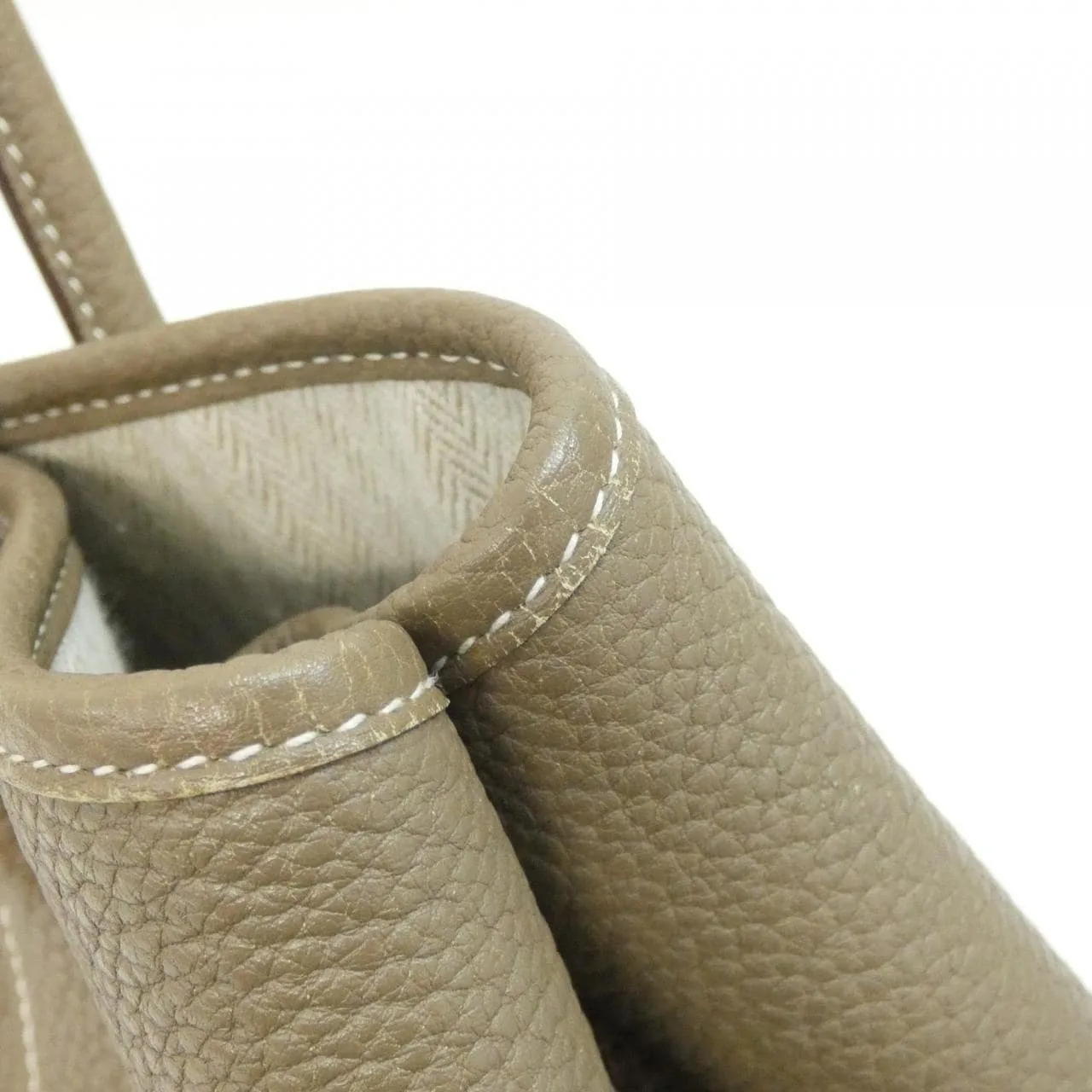 HERMES Garden Party 051568CK Tote Etoupe Rank B - Thumbnail 6