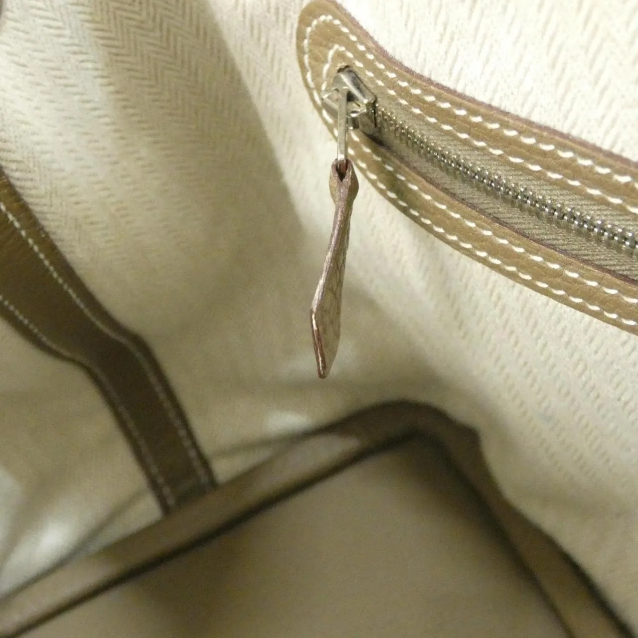 HERMES Garden Party 051568CK Tote Etoupe Rank B - Thumbnail 9