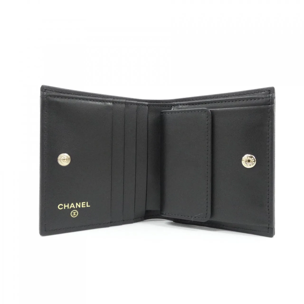 CHANEL AP4656 Wallet Grained Calfskin Black Grained Calfskin Rank A - Thumbnail 3