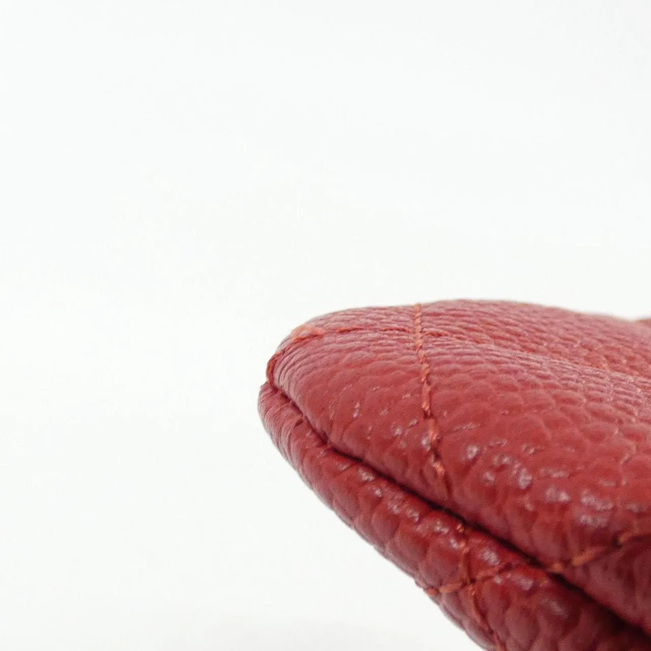 CHANEL Pouch Grained Calfskin Red Grained Calfskin Rank A - Thumbnail 4
