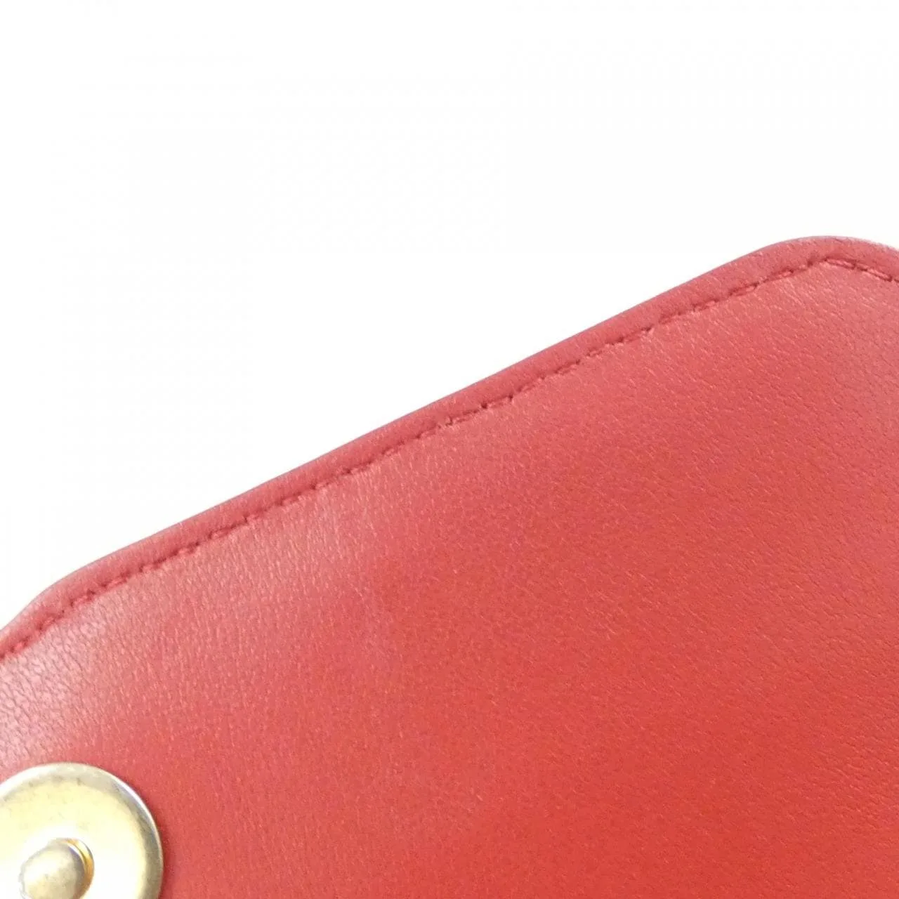 CHANEL Pouch Grained Calfskin Red Grained Calfskin Rank A - Thumbnail 6