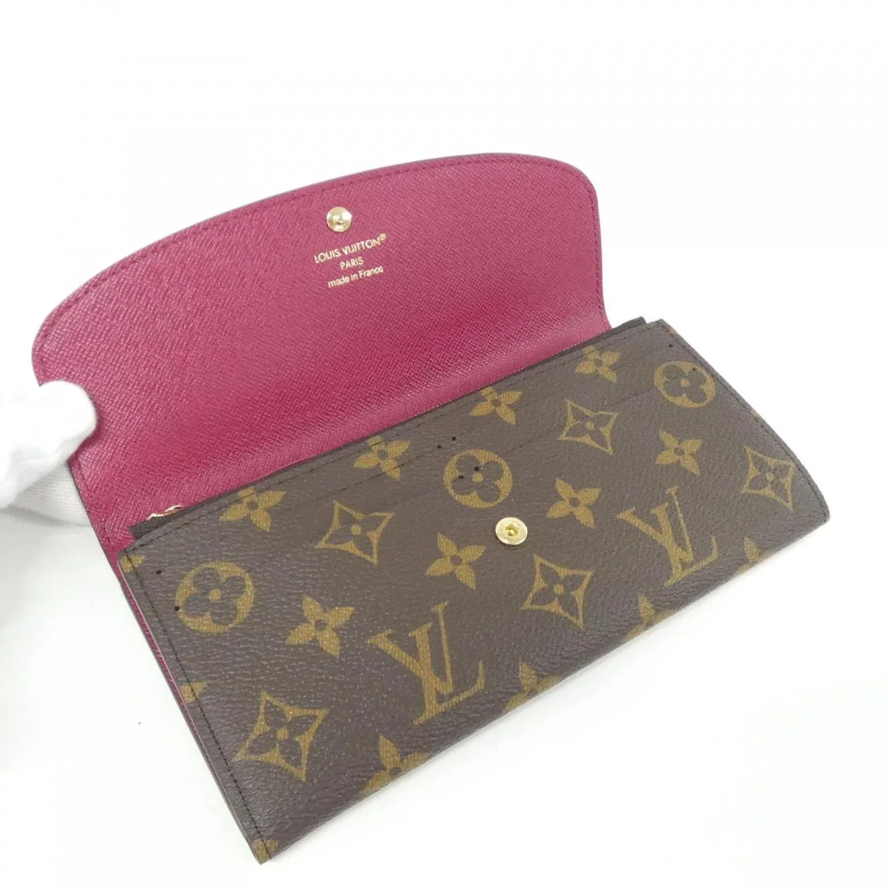 LOUIS VUITTON M60697 Wallet Monogram 黑色 Monogram 中古品A - 縮圖 4