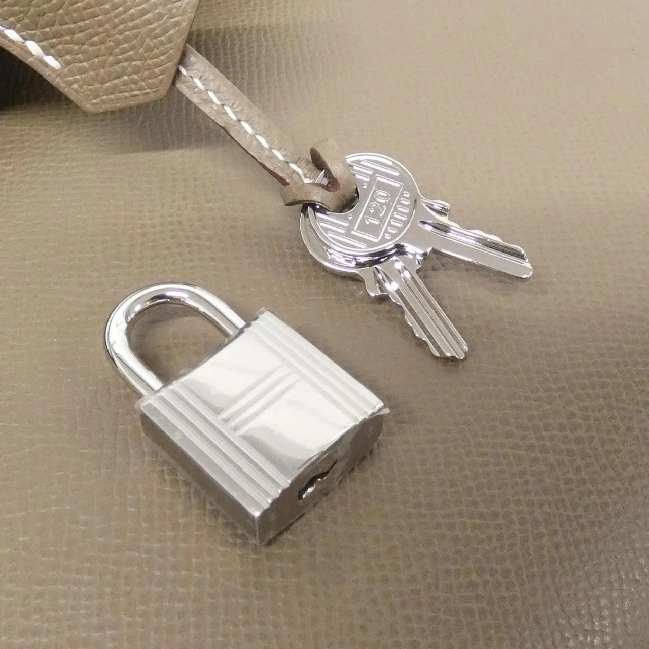HERMES Kelly 038416CK Handbag Epsom Etoupe Epsom Leather Unused - Thumbnail 4