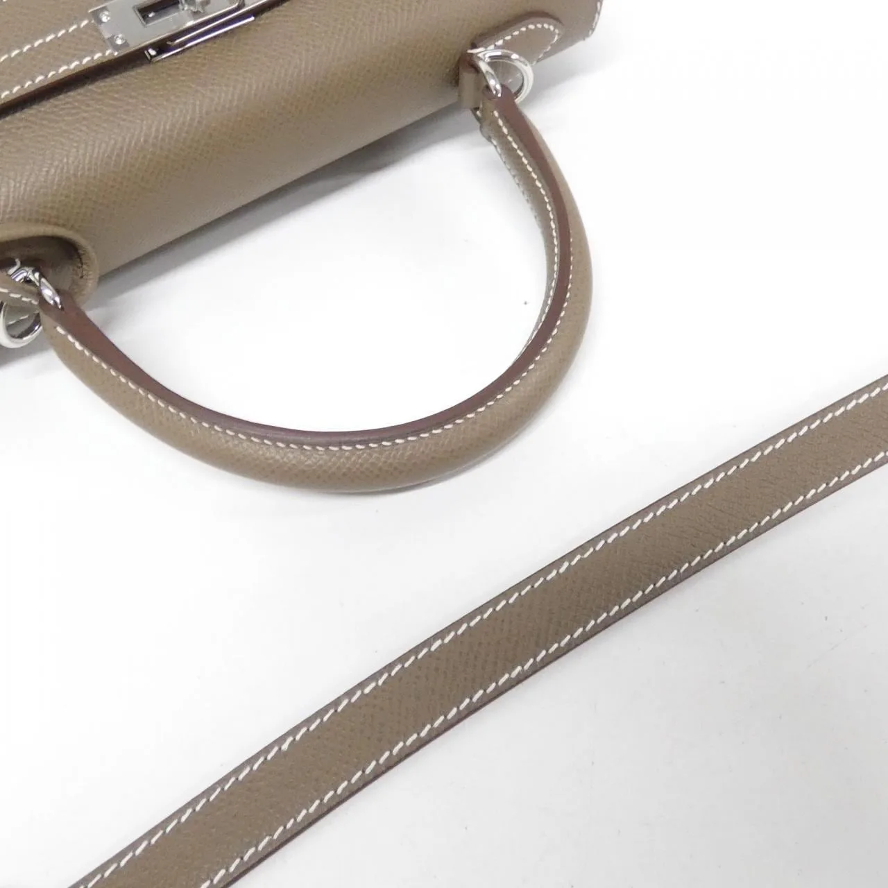 HERMES Kelly 038416CK Handbag Epsom Etoupe Epsom Leather Unused - Thumbnail 6
