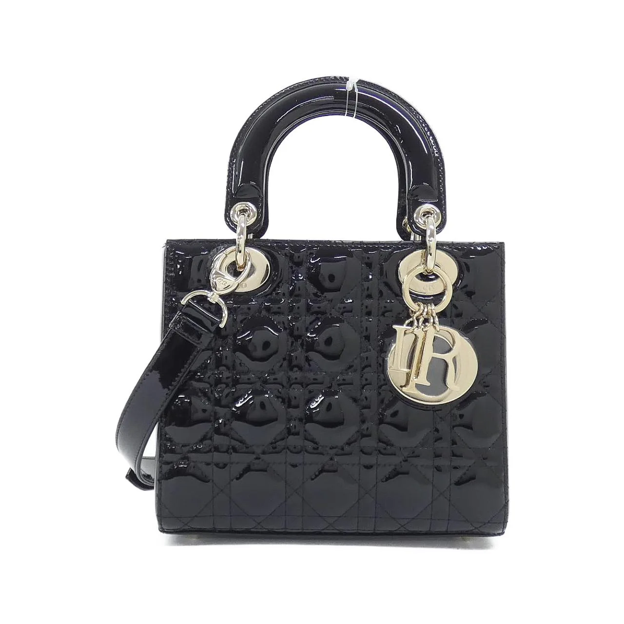 DIOR Lady Dior M0531OWCB Handbag Patent Leather Black