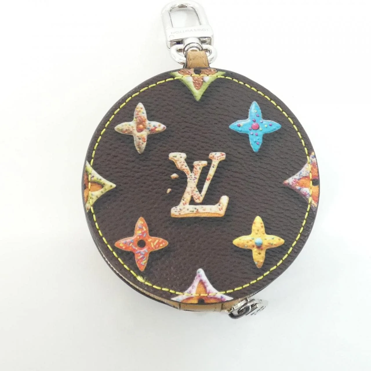 LOUIS VUITTON M03742 鎖匙包 帆布 黑色 帆布 中古品A - 縮圖 3