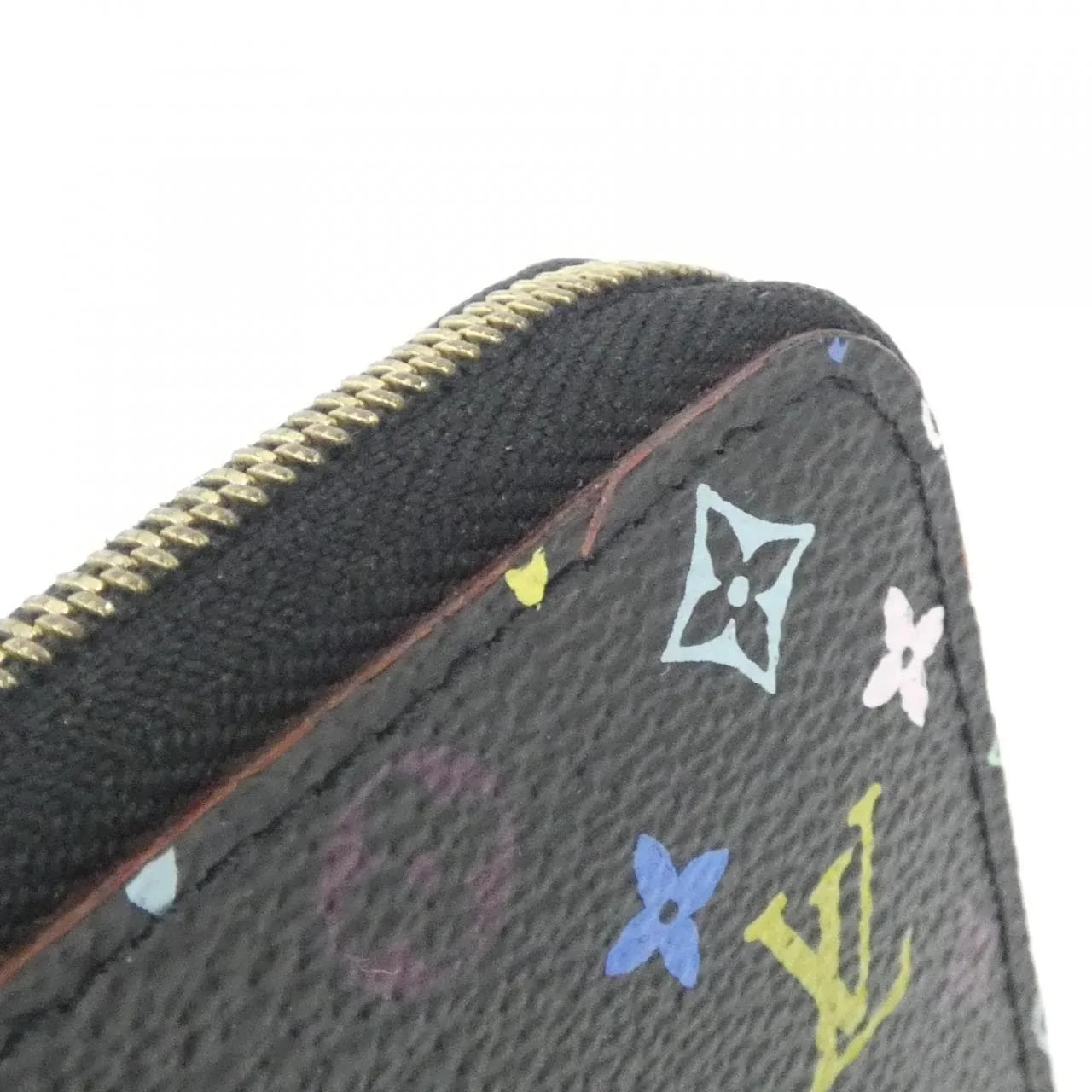 LOUIS VUITTON M93740 Coin Case Canvas Multicolor 帆布 中古品A - 縮圖 5