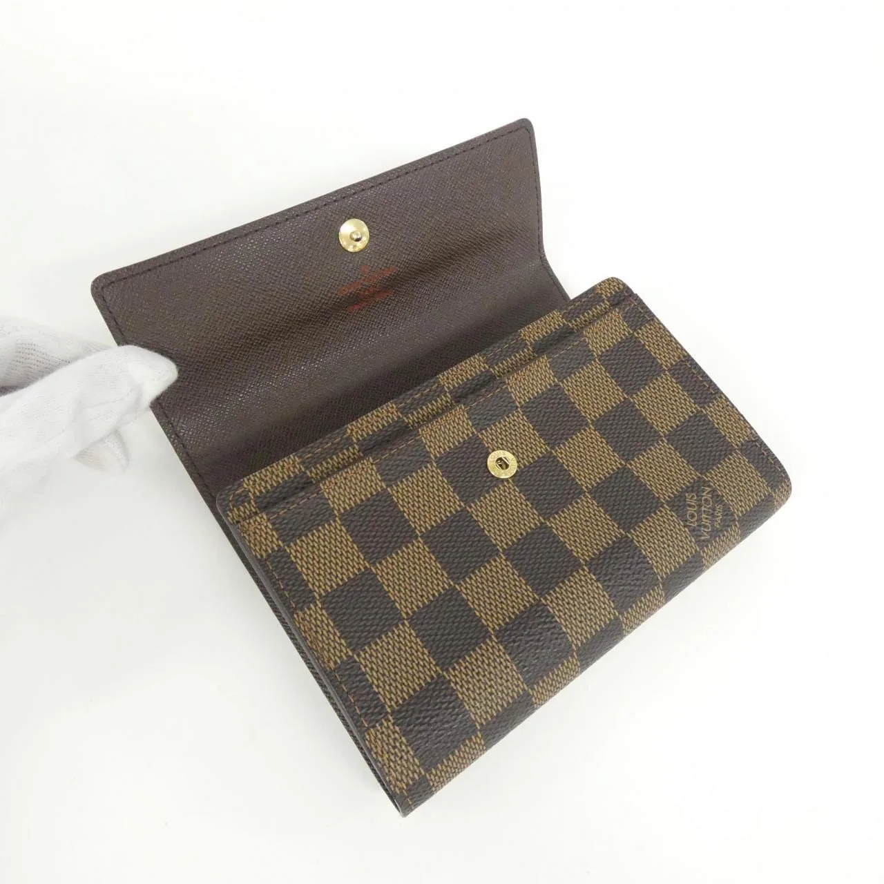 LOUIS VUITTON N63067 銀包 Damier 黑色 Damier 中古品A - 縮圖 5