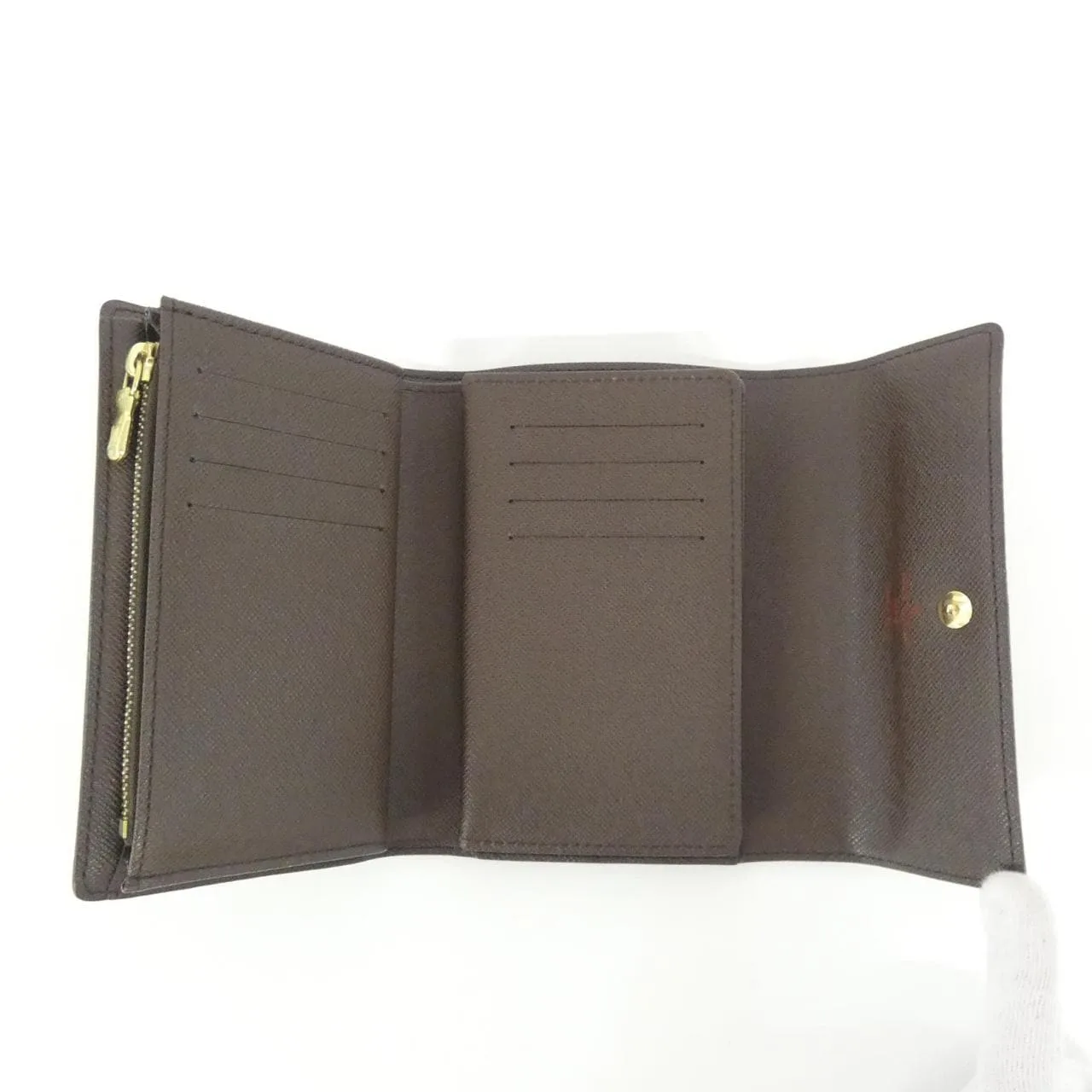 LOUIS VUITTON N63067 銀包 Damier 黑色 Damier 中古品A - 縮圖 6