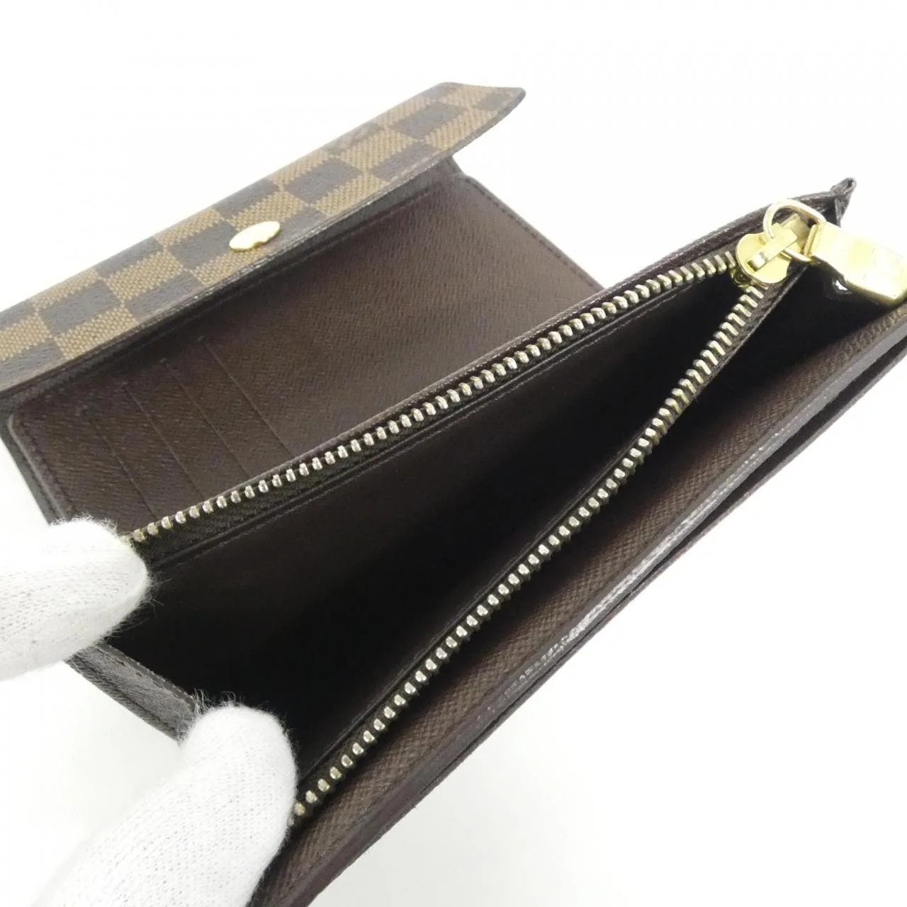 LOUIS VUITTON N63067 銀包 Damier 黑色 Damier 中古品A - 縮圖 10