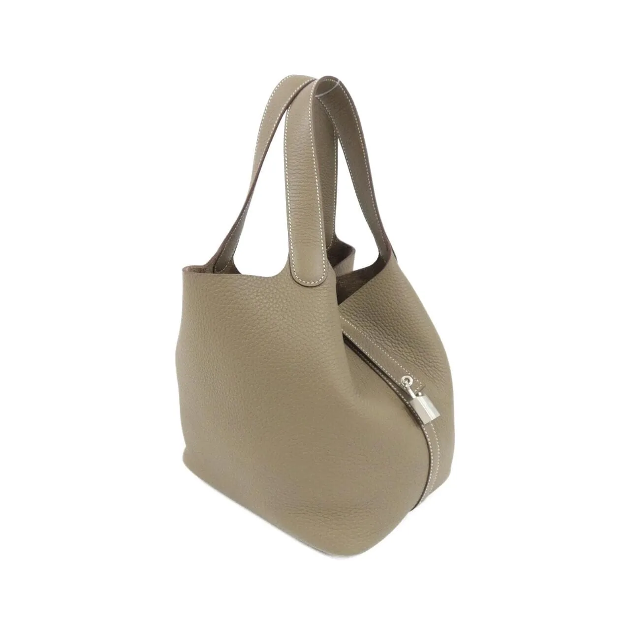 HERMES Picotin 060991CK Handbag Clemence