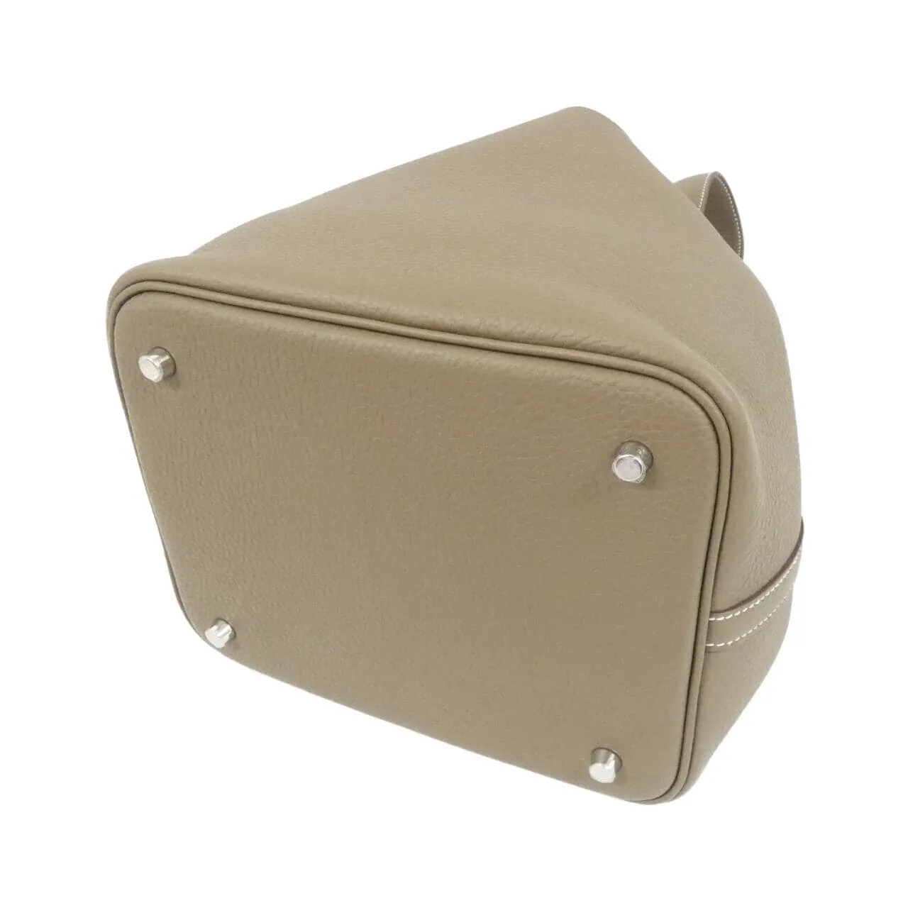 HERMES Picotin 060991CK Handbag Clemence Etoupe Clemence Leather Unused - Thumbnail 2