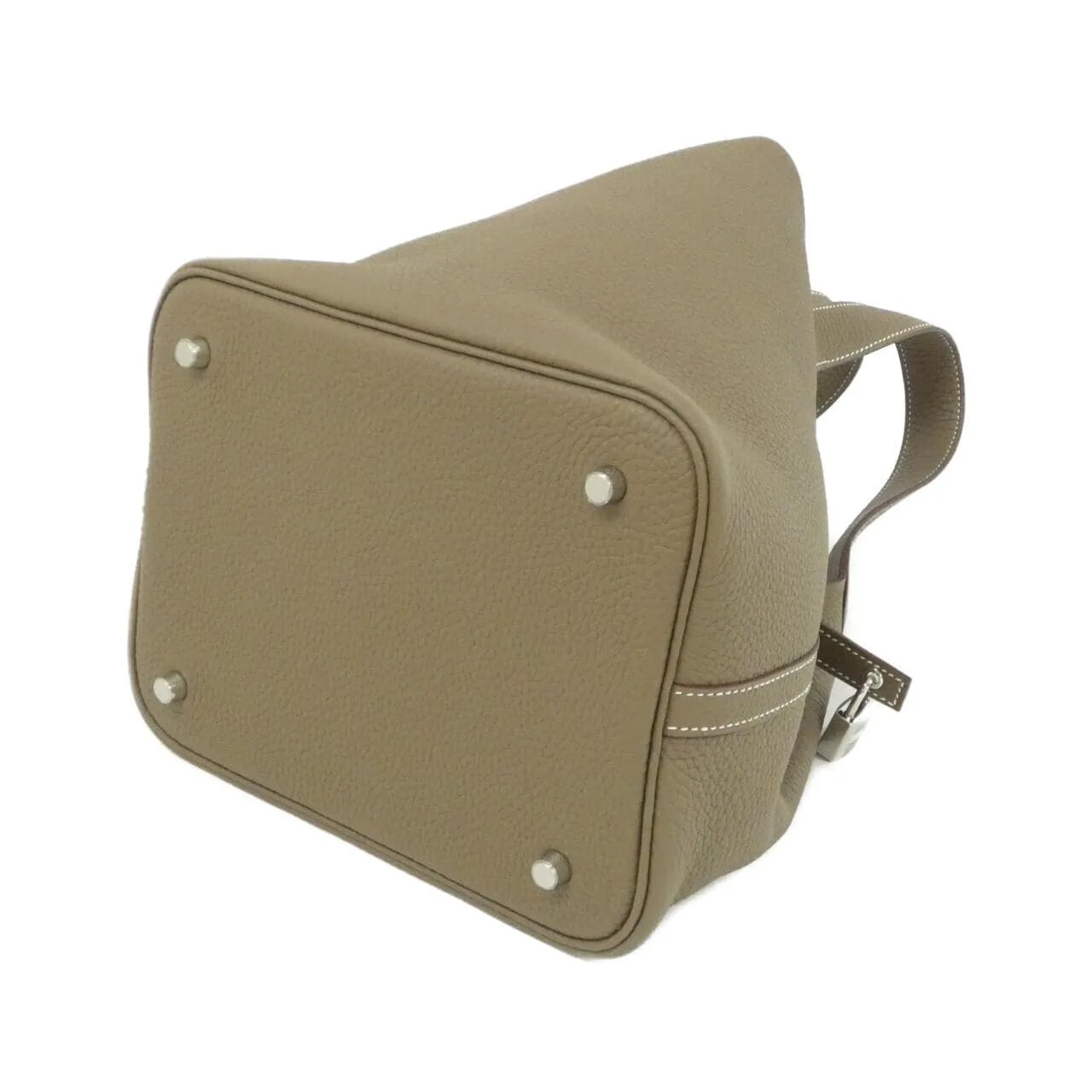 HERMES Picotin 060991CK Handbag Clemence Etoupe Clemence Leather Unused - Thumbnail 2