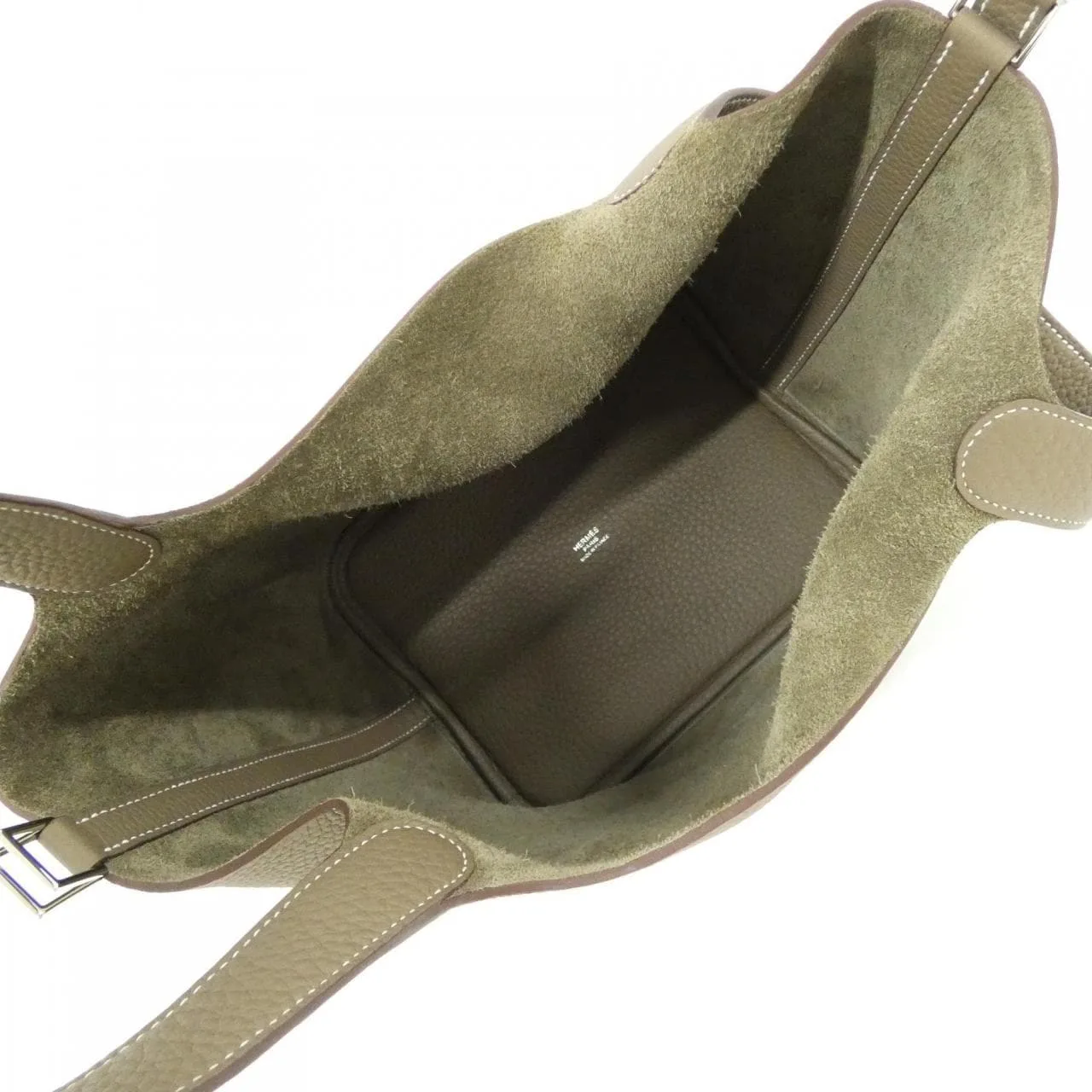 HERMES Picotin 060991CK Handbag Clemence Etoupe Clemence Leather Unused - Thumbnail 5