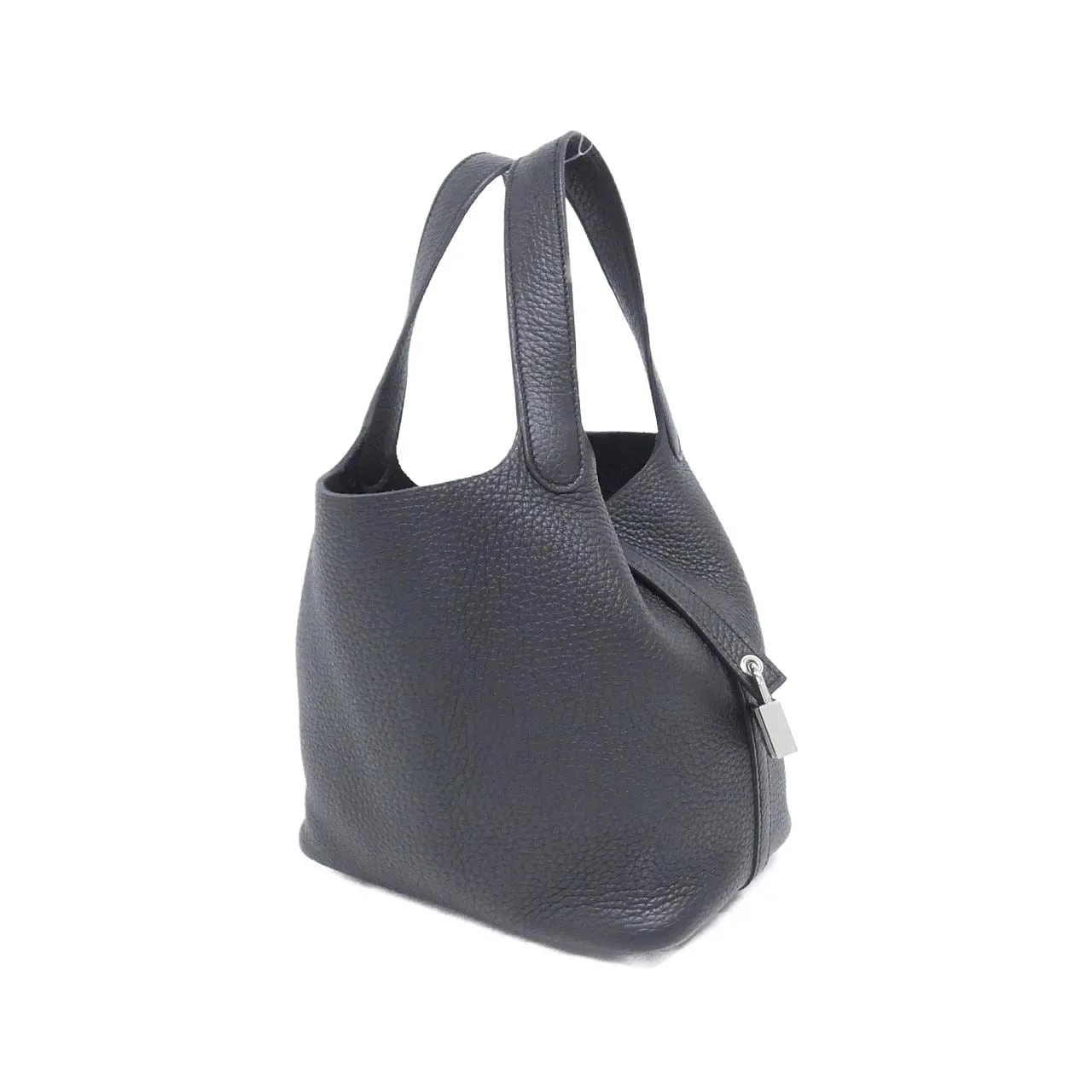 HERMES Picotin 056289CK Handbag Clemence Black
