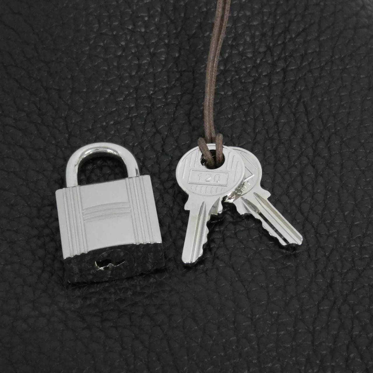 HERMES Picotin 056289CK Handbag Clemence Black Clemence Leather Rank A - Thumbnail 3