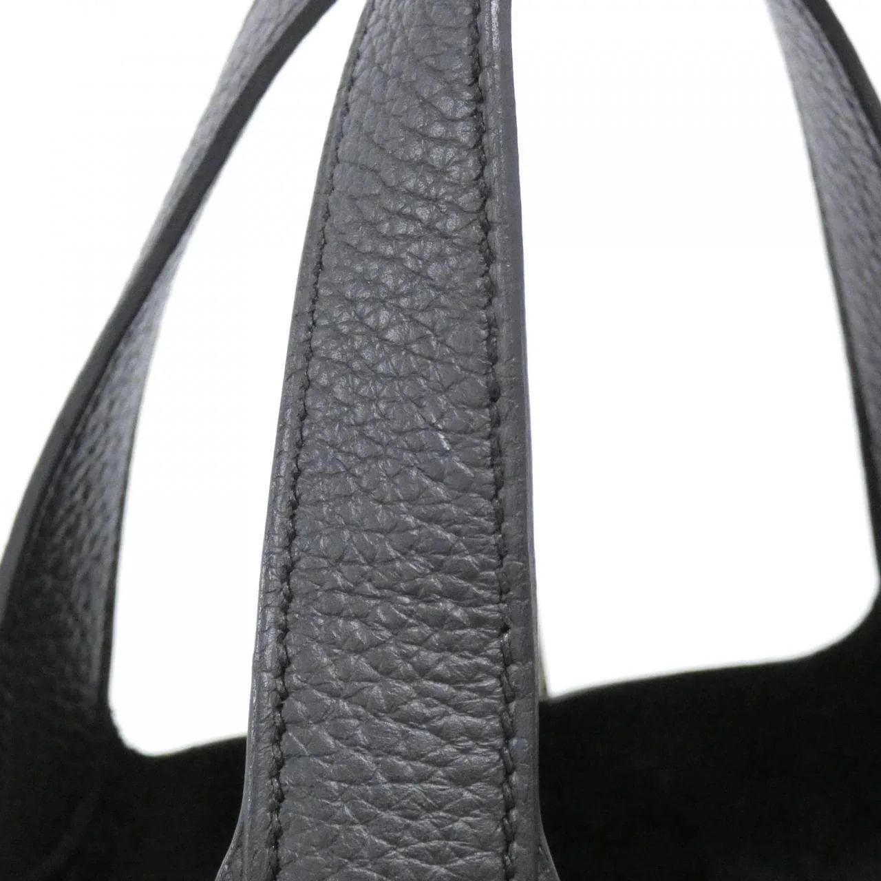 HERMES Picotin 056289CK Handbag Clemence Black Clemence Leather Rank A - Thumbnail 4