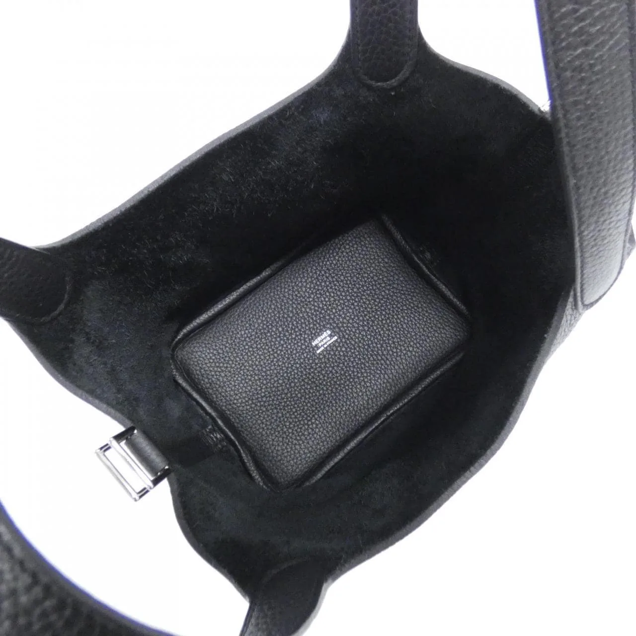 HERMES Picotin 056289CK Handbag Clemence Black Clemence Leather Rank A - Thumbnail 5