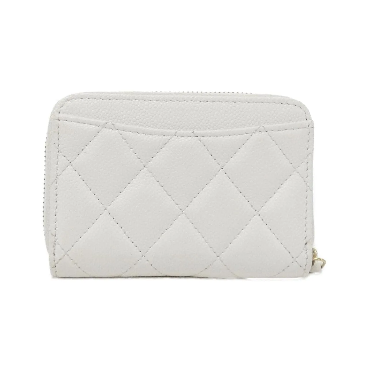 CHANEL Timeless Classic AP0216 Coin Case Grained Calfskin White Grained Calfskin Rank A - Thumbnail 2