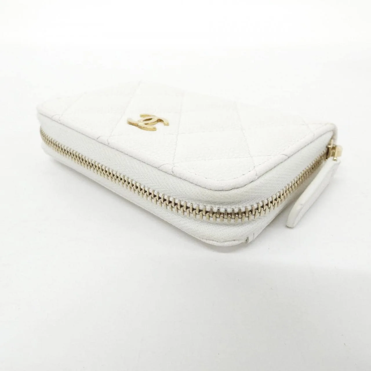 CHANEL Timeless Classic AP0216 Coin Case Grained Calfskin White Grained Calfskin Rank A - Thumbnail 3