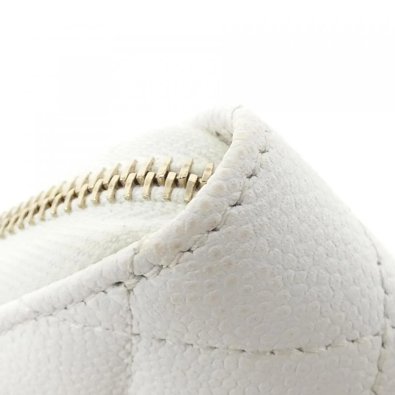 CHANEL Timeless Classic AP0216 Coin Case Grained Calfskin White Grained Calfskin Rank A - Thumbnail 4
