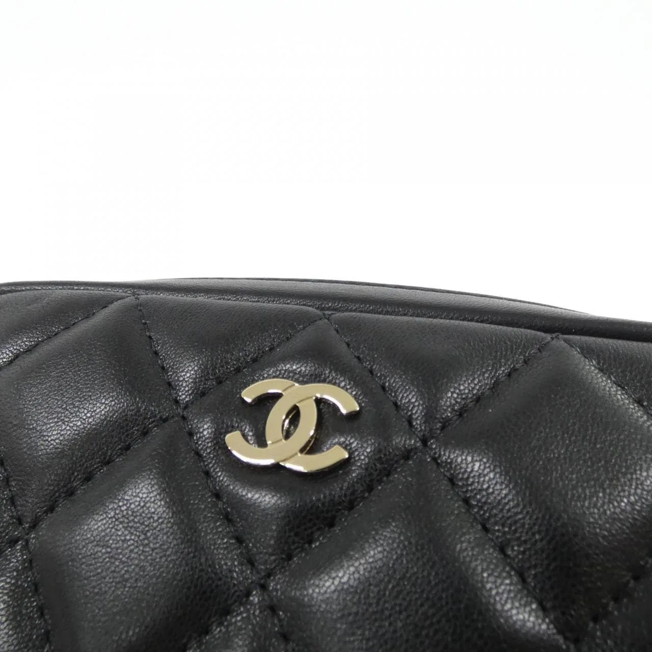 CHANEL Timeless Classic 80909 Pouch Lambskin Black Lambskin Rank A - Thumbnail 4